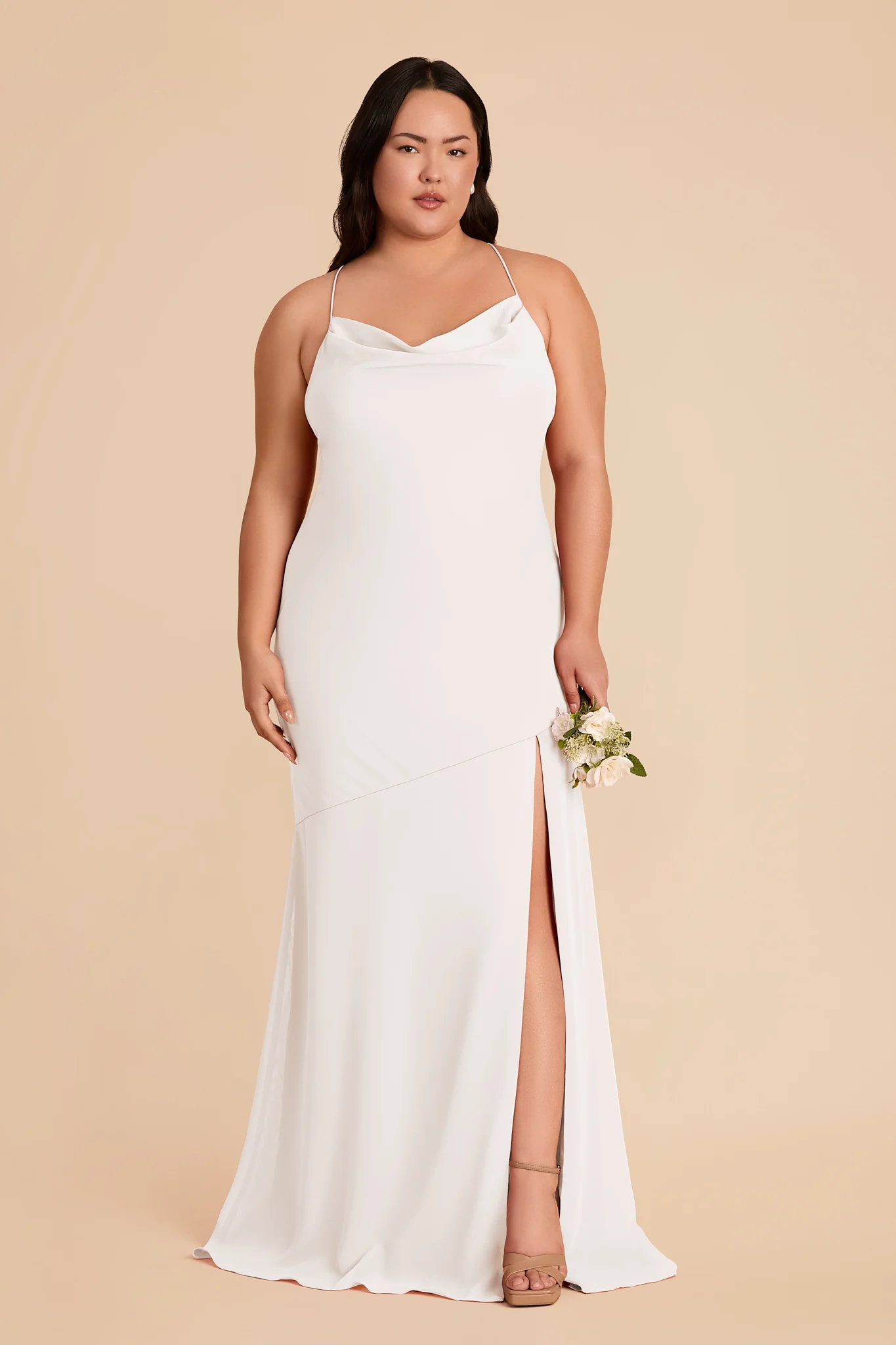 Olivia Chiffon Dress - White - Image 2