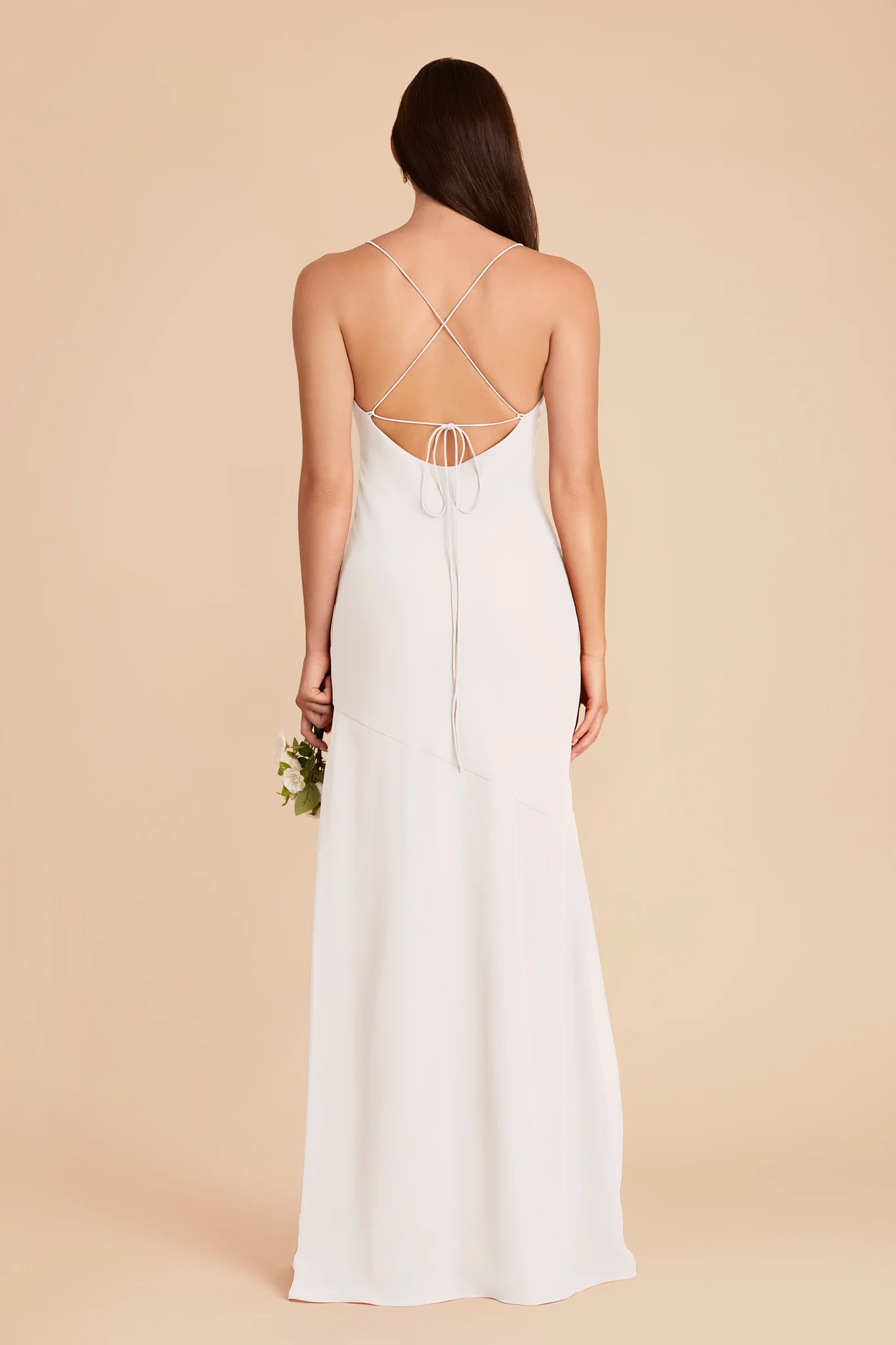 Olivia Chiffon Dress - White - Image 5