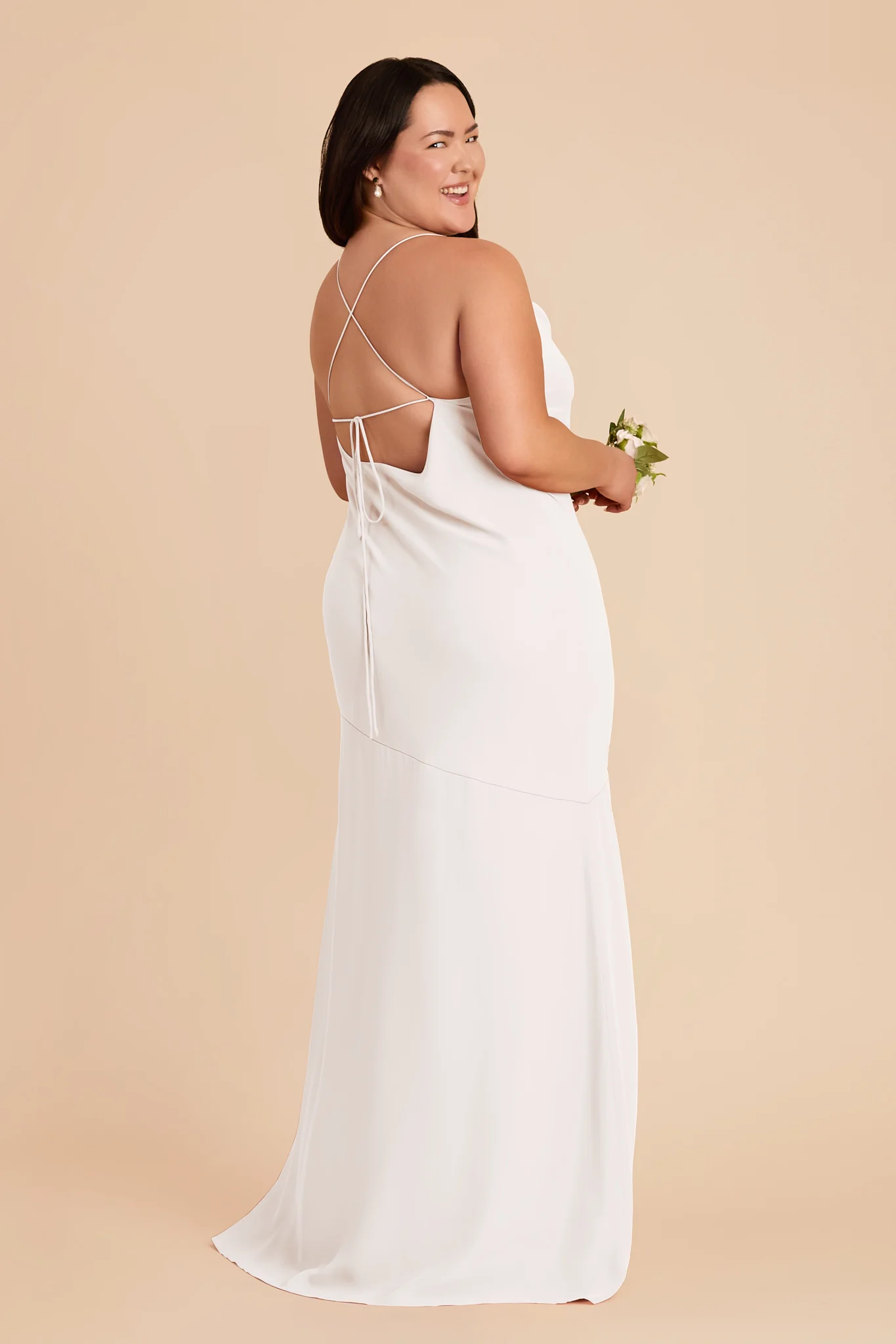Olivia Chiffon Dress - White - Image 7
