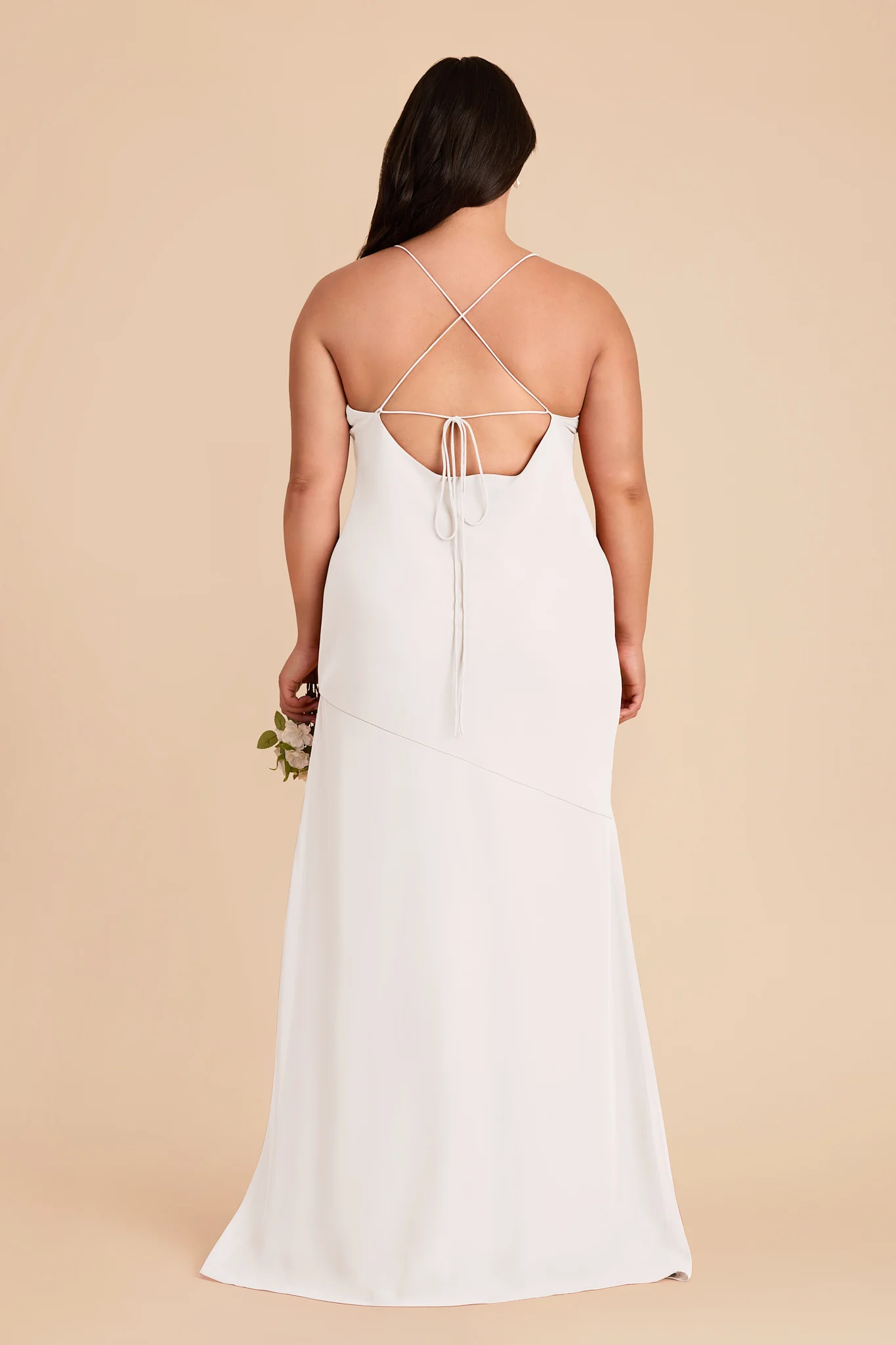 Olivia Chiffon Dress - White - Image 8