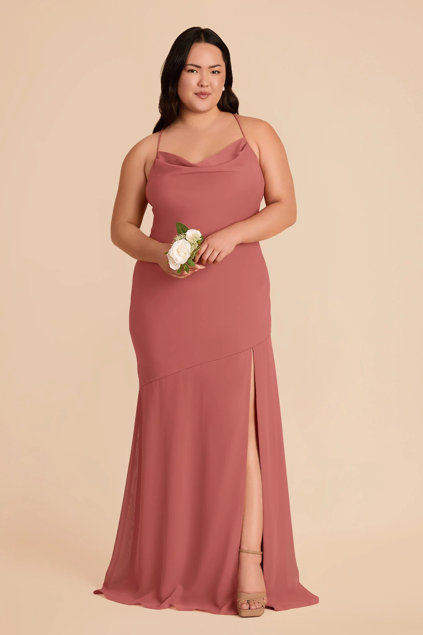 Olivia Chiffon Dress - Wild Rose - Image 2