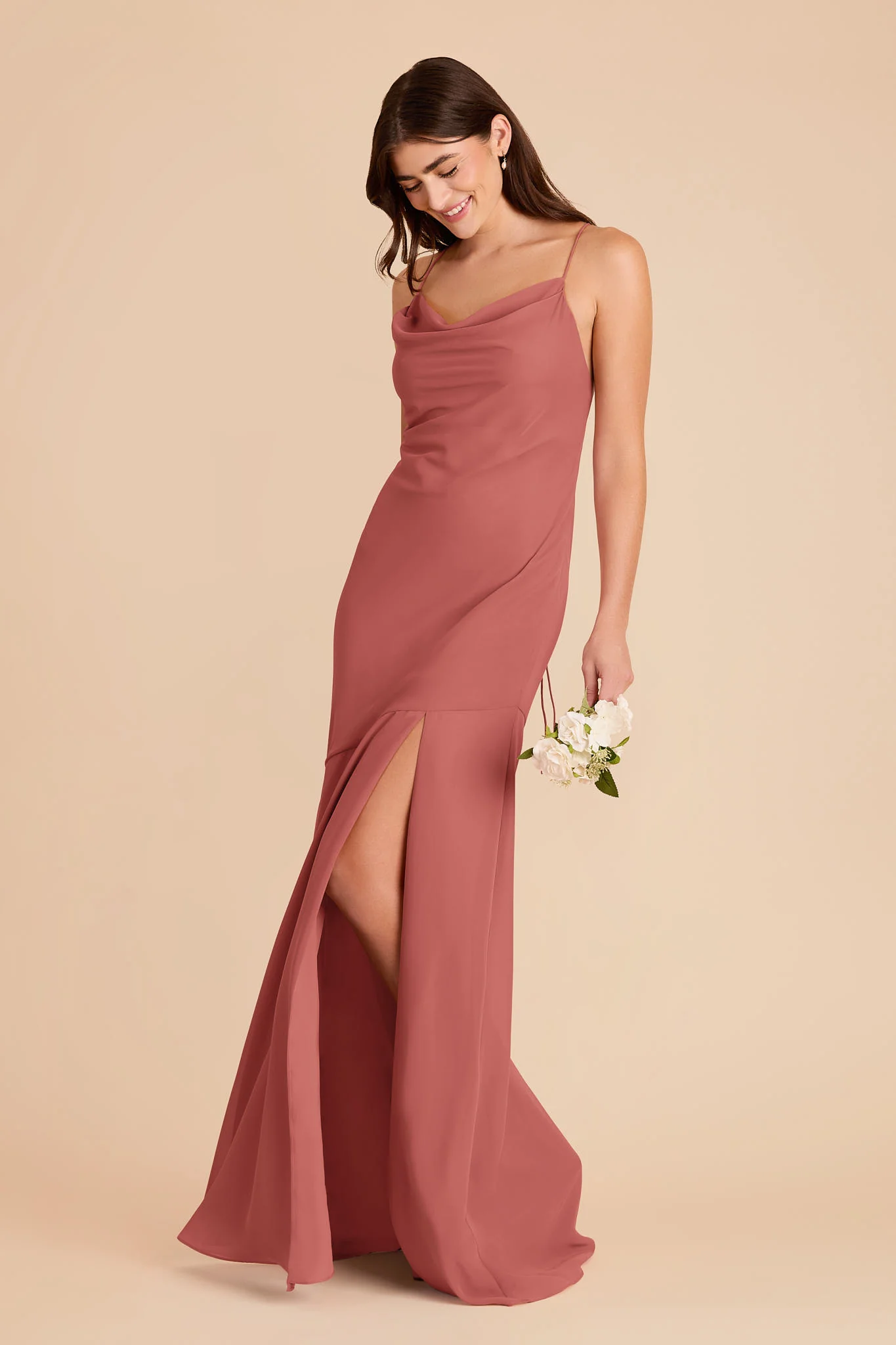 Olivia Chiffon Dress - Wild Rose - Image 3