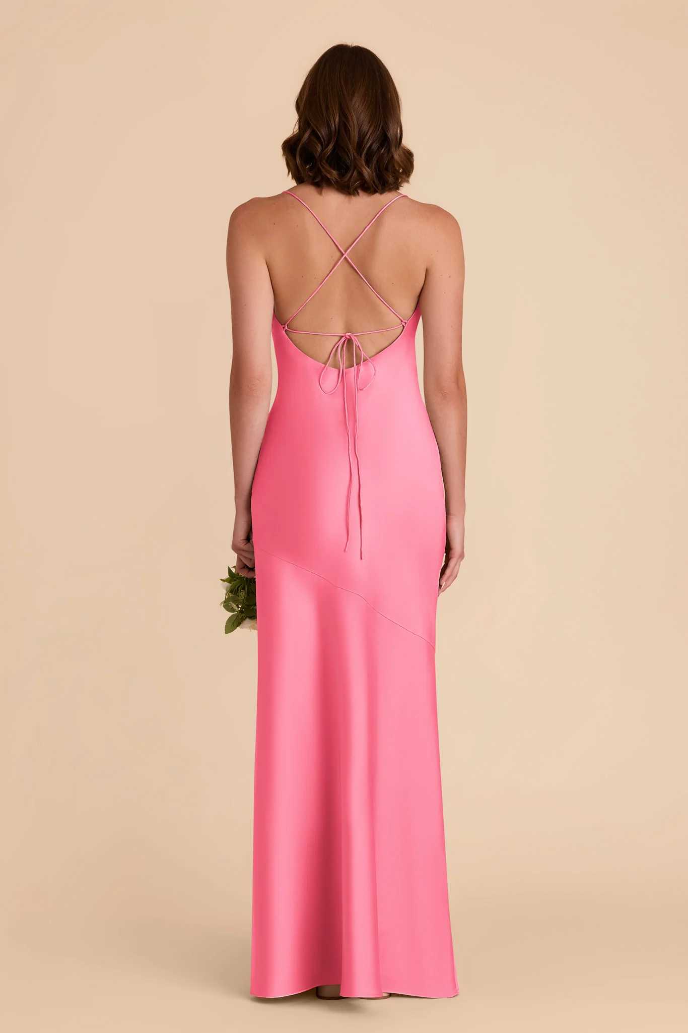 Olivia Matte Satin Dress - Bon Bon Pink - Image 6