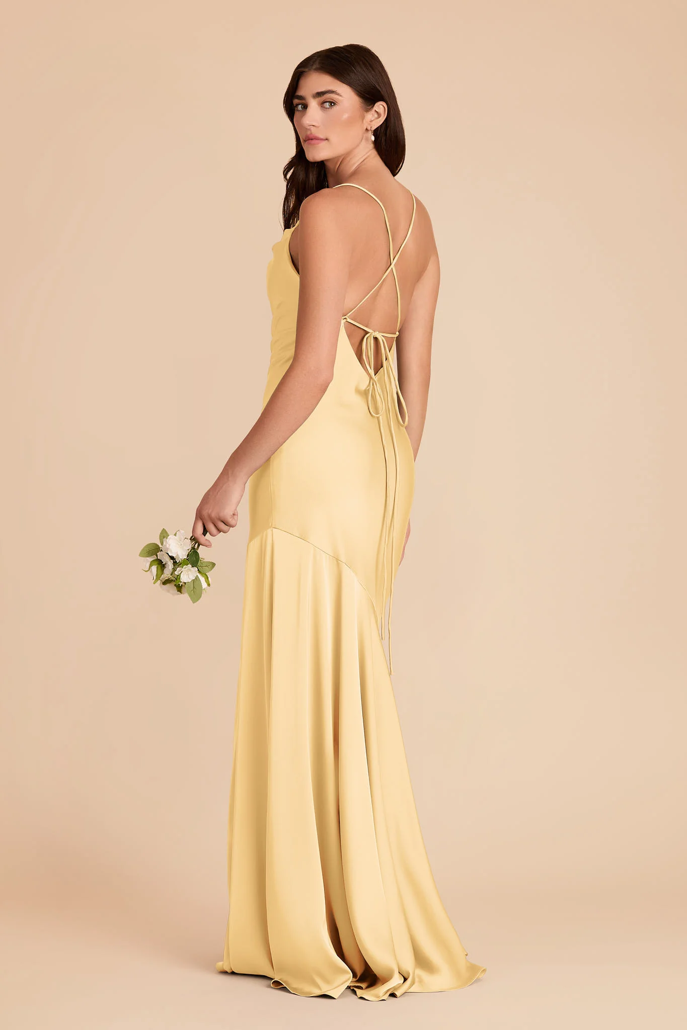 Olivia Matte Satin Dress - Butter - Image 5
