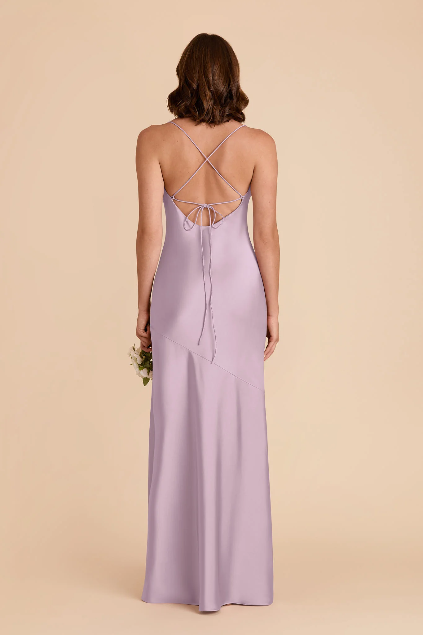 Olivia Matte Satin Dress - Lavender - Image 5