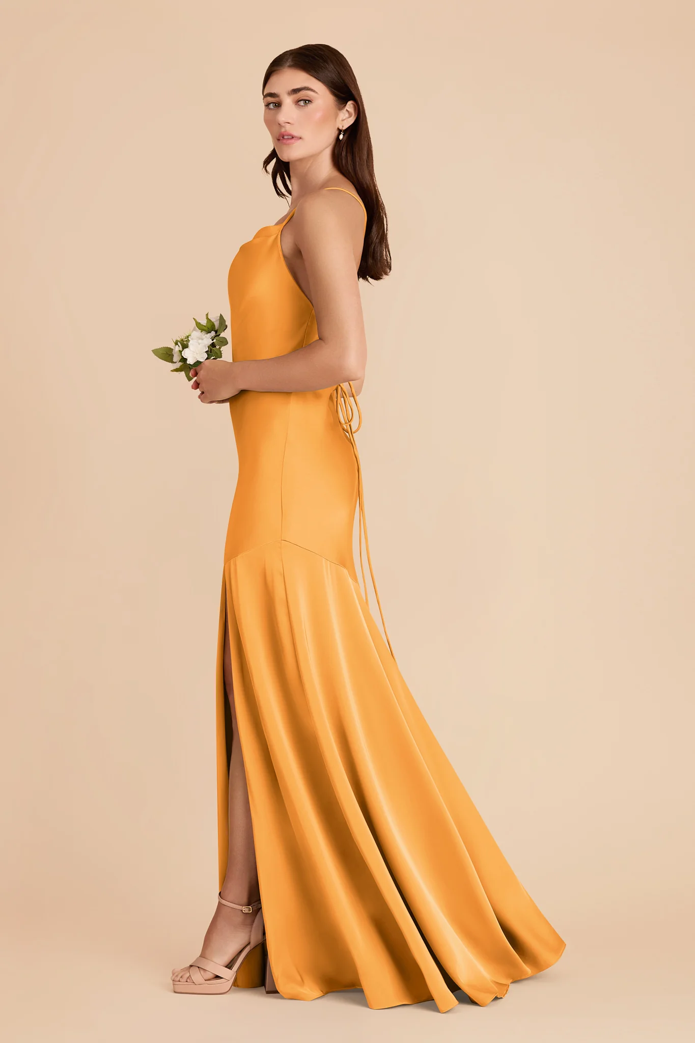 Olivia Matte Satin Dress - Mango - Image 4