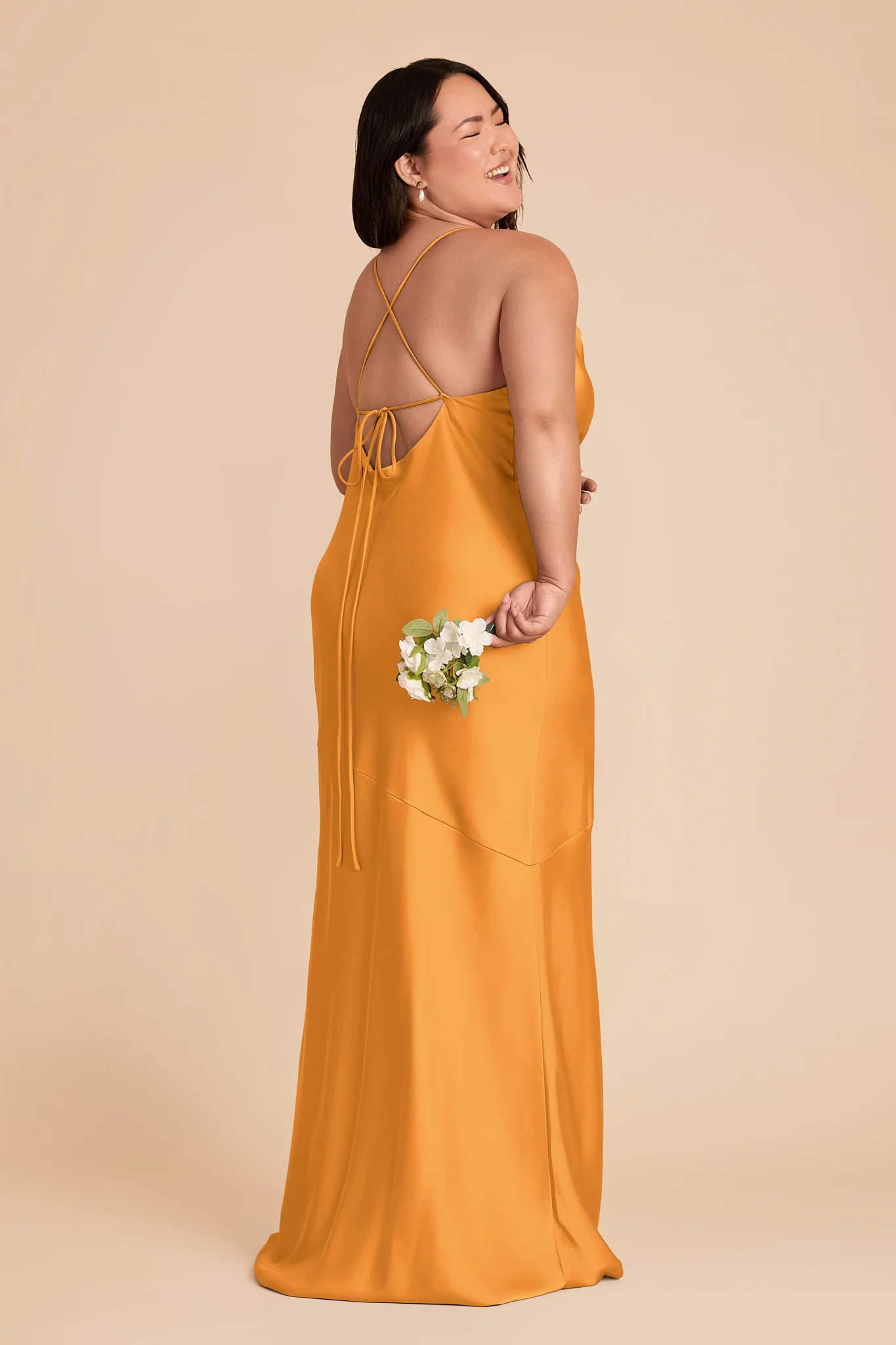 Olivia Matte Satin Dress - Mango - Image 7
