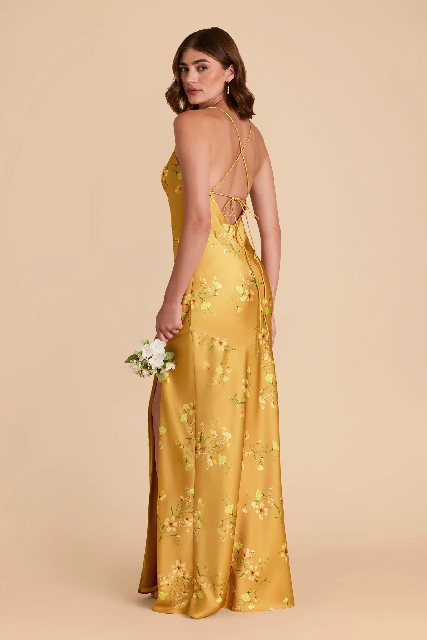 Olivia Matte Satin Dress - Marigold Le Fleur - Image 3