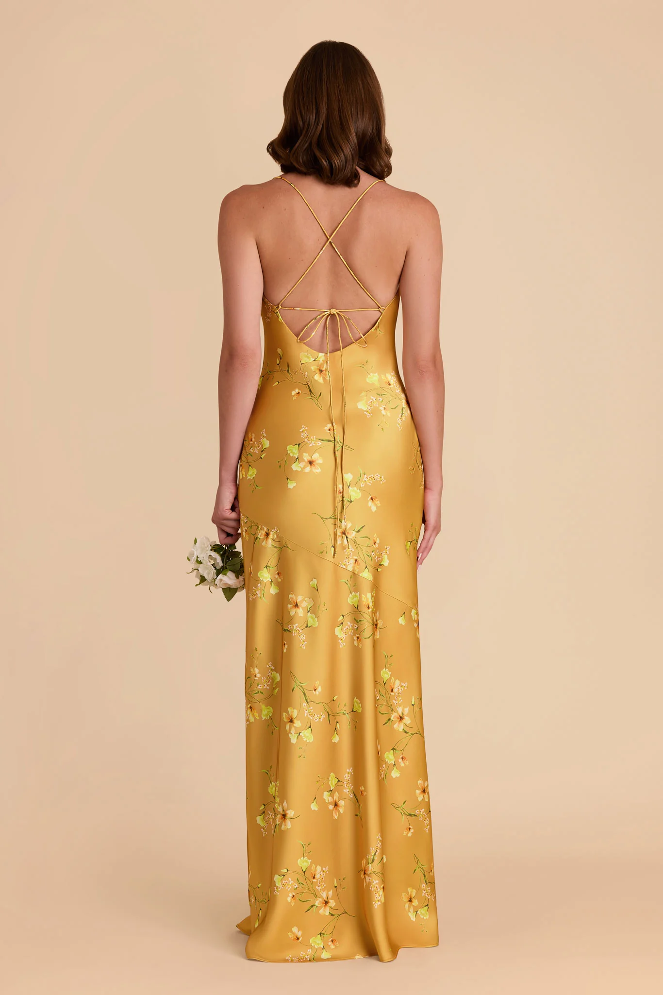 Olivia Matte Satin Dress - Marigold Le Fleur - Image 4