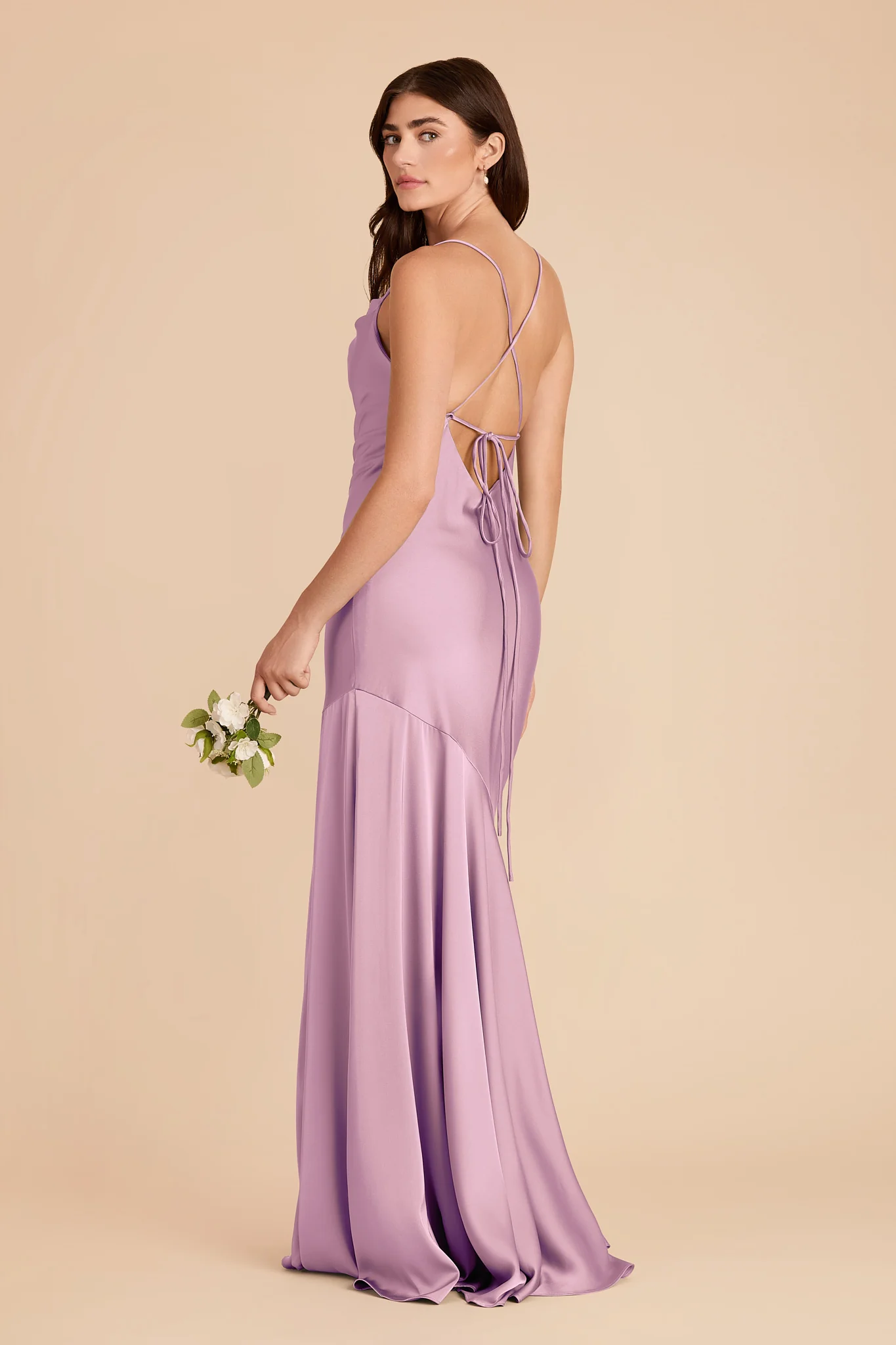 Olivia Matte Satin Dress - Orchid - Image 5