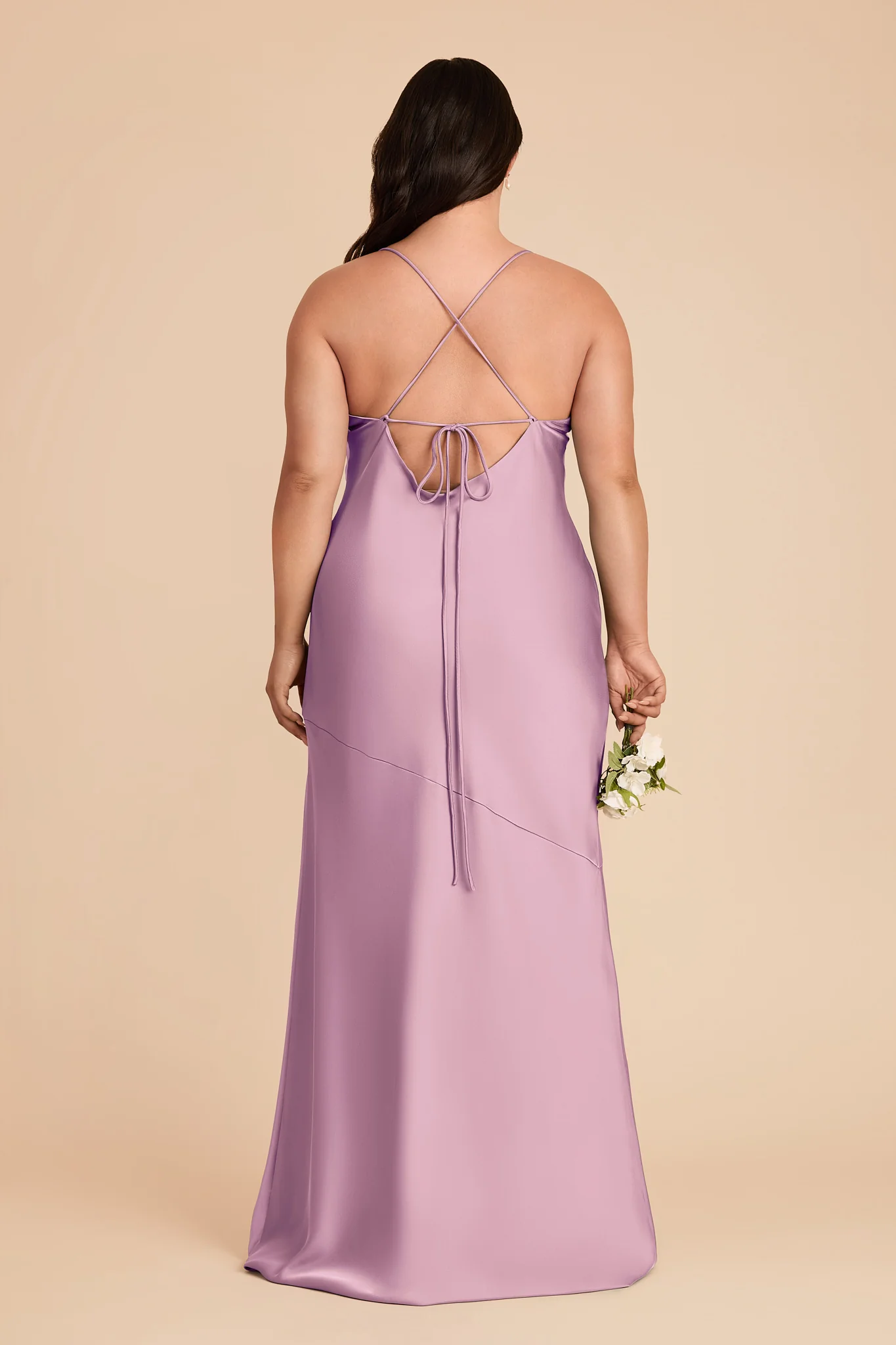 Olivia Matte Satin Dress - Orchid - Image 8