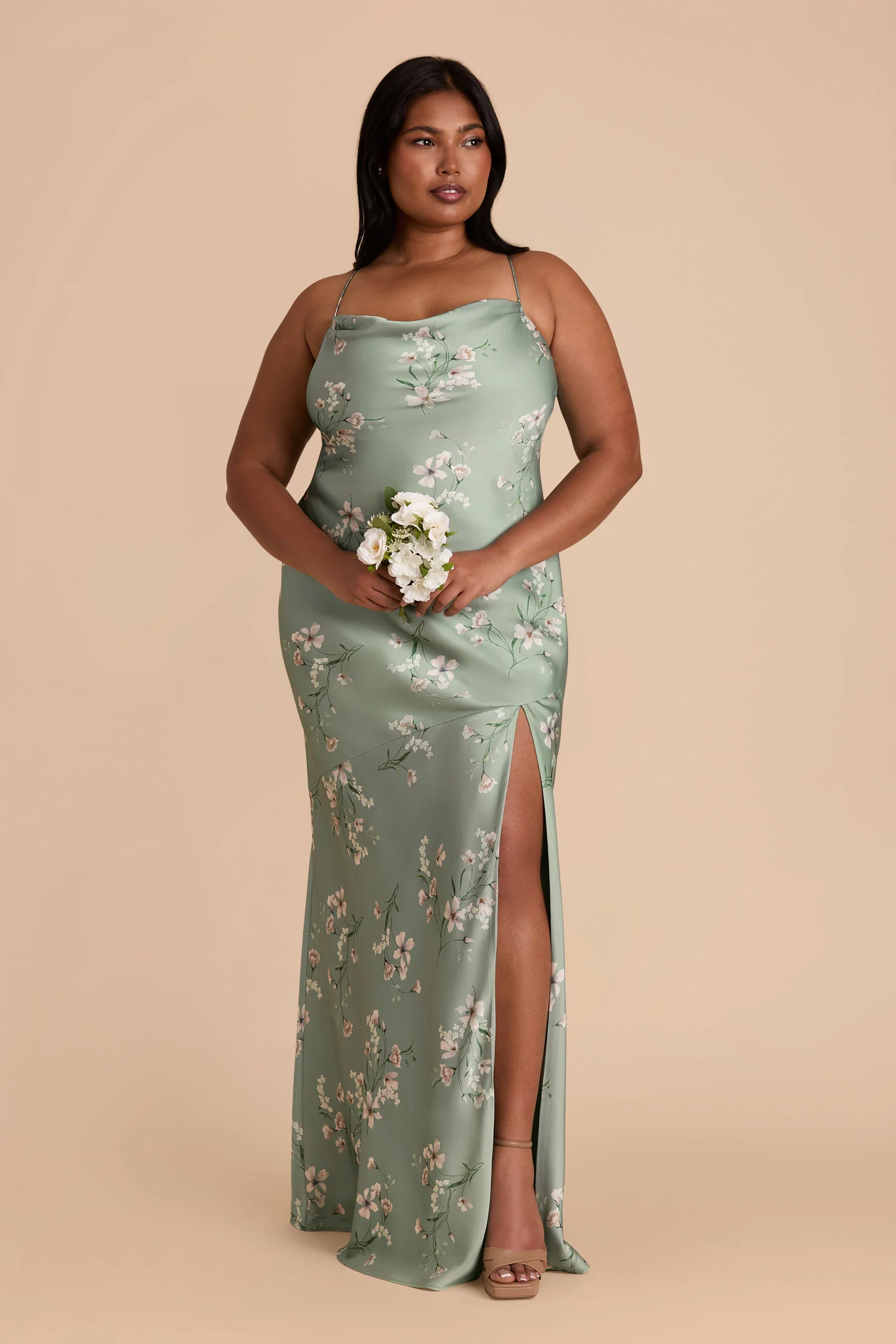 Olivia Matte Satin Dress - Sage Le Fleur - Image 6