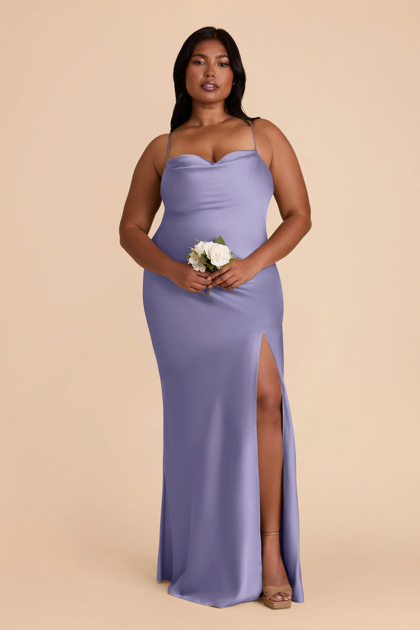 Olivia Matte Satin Dress - Wisteria - Image 2