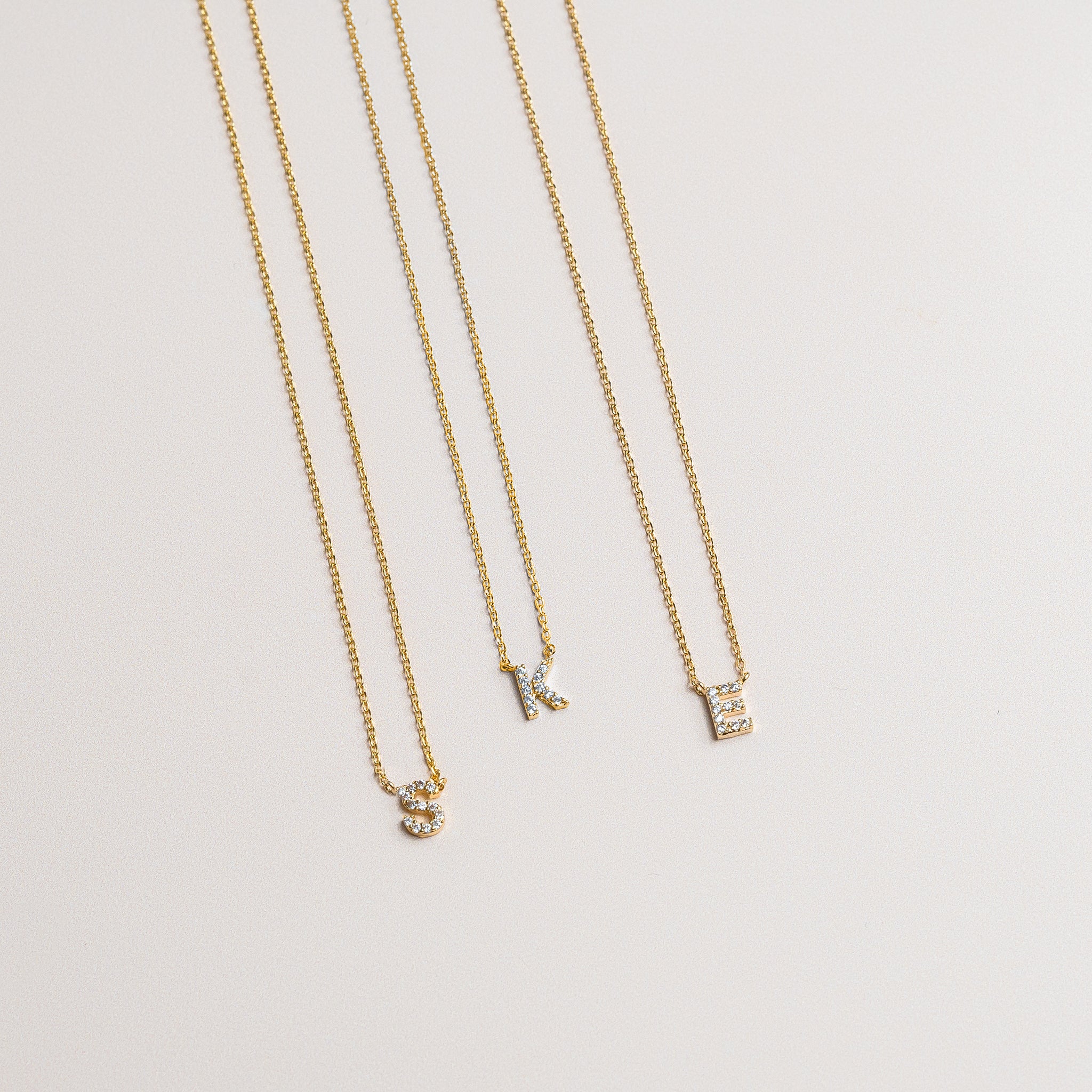 Pave Initial Necklace - Image 2