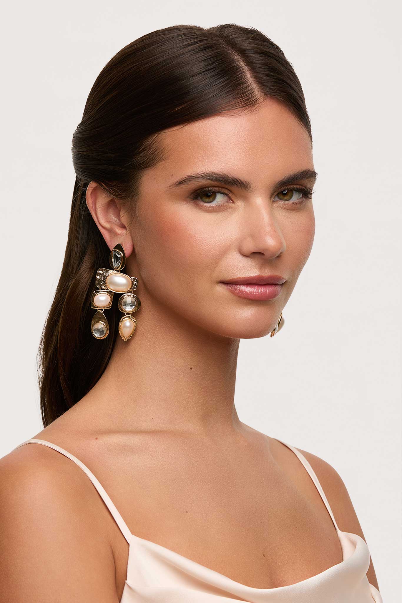 Phoenix Earrings - Pearl - Image 2
