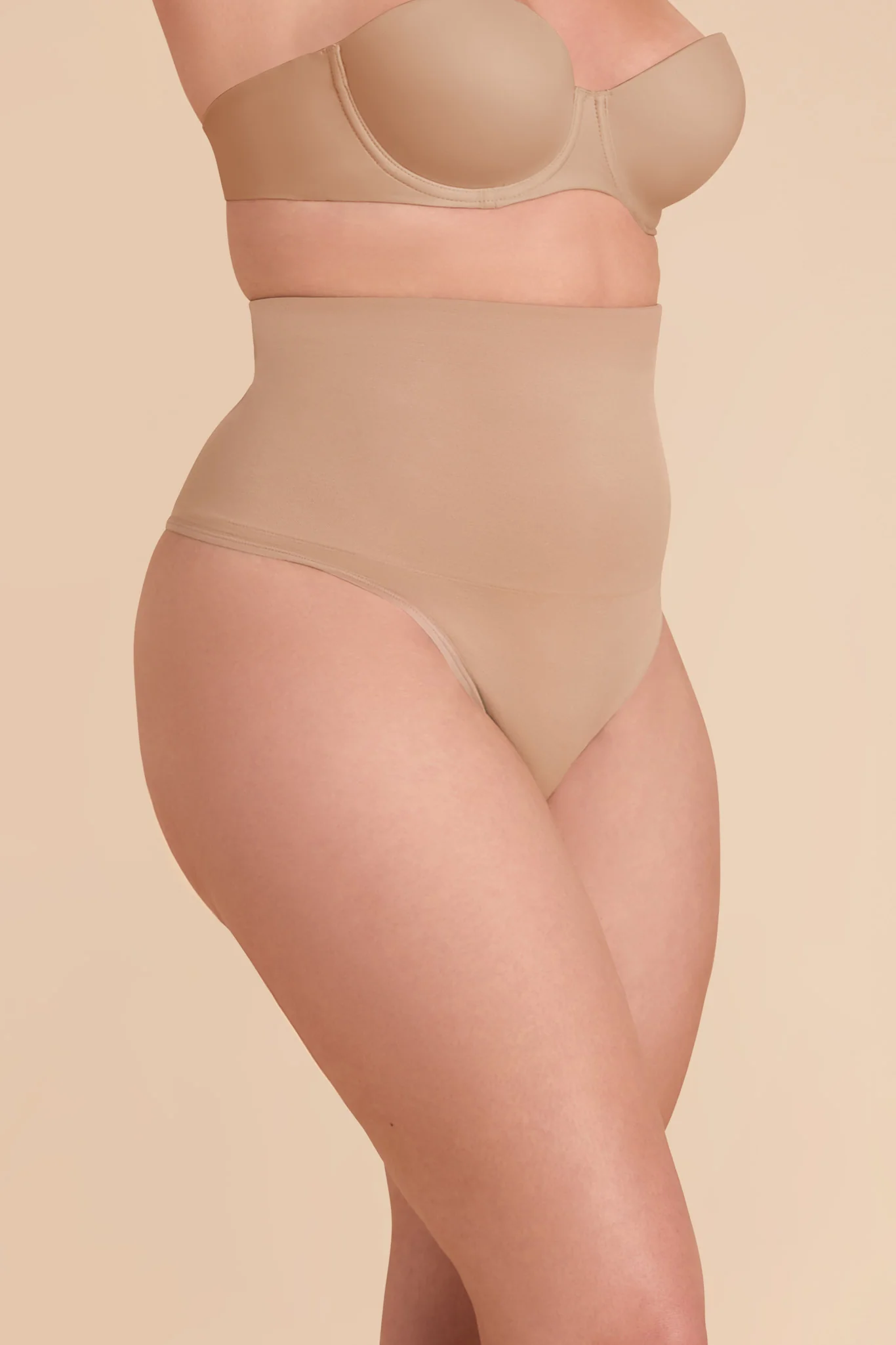 Pixie Shapewear Thong - Almond - Image 5