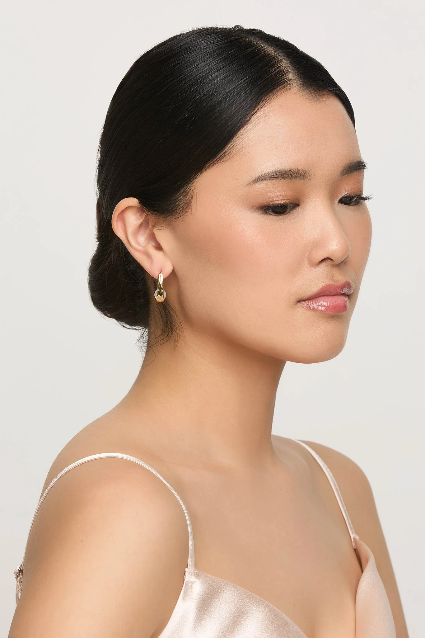 Positano Pearl Earrings - Gold - Image 3