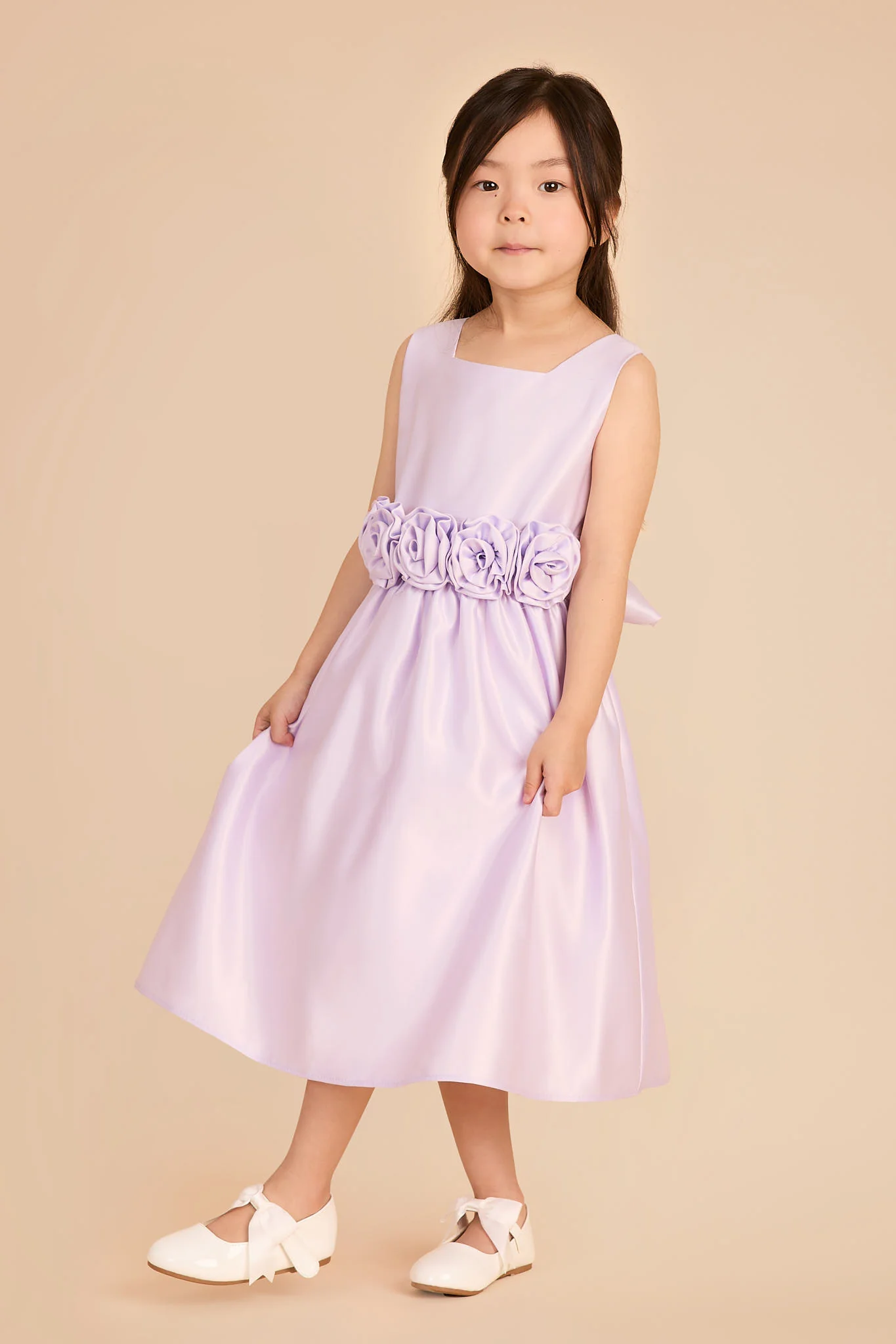Rose Flower Girl Dress - Lavender