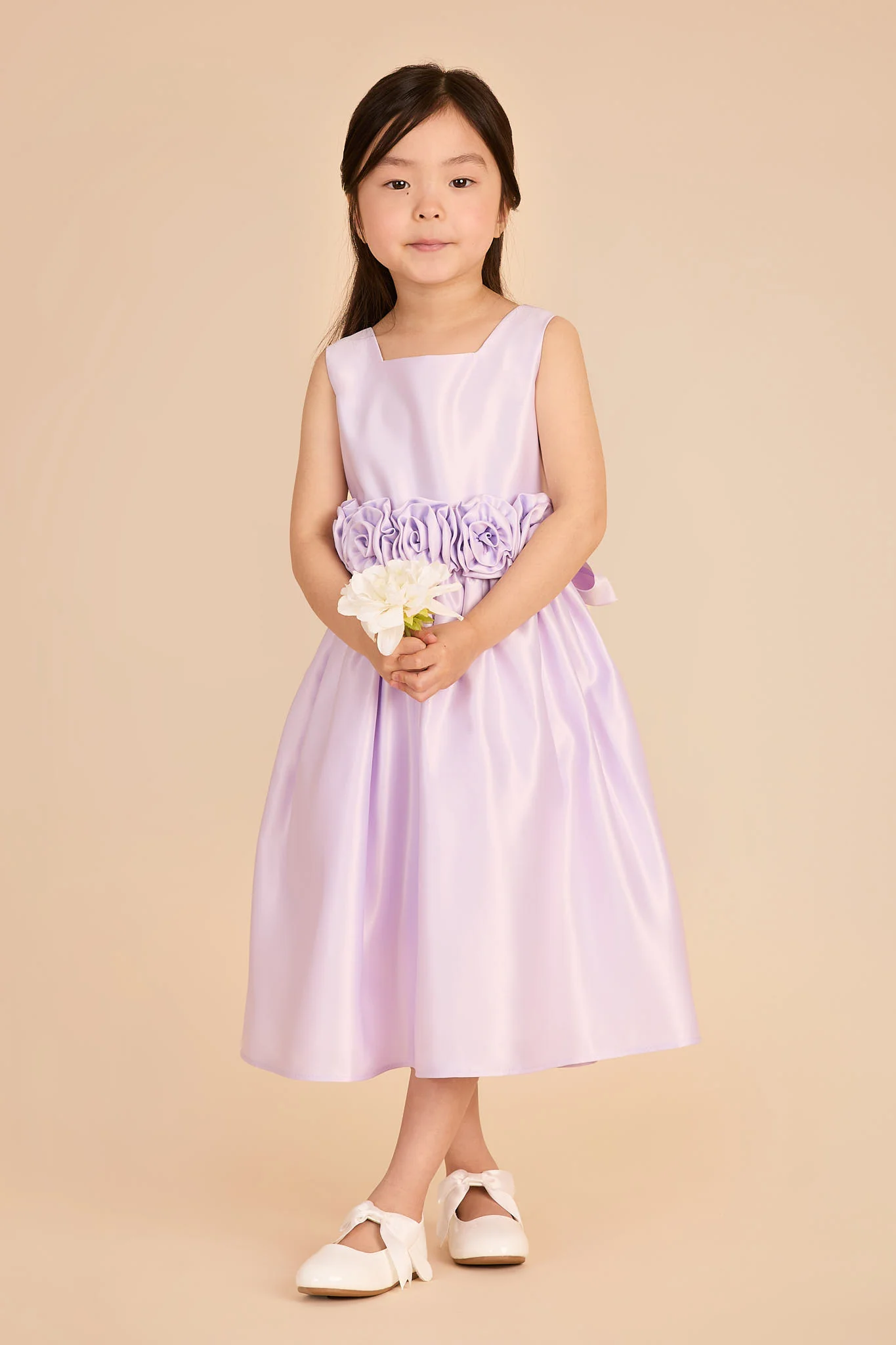 Rose Flower Girl Dress - Lavender - Image 2