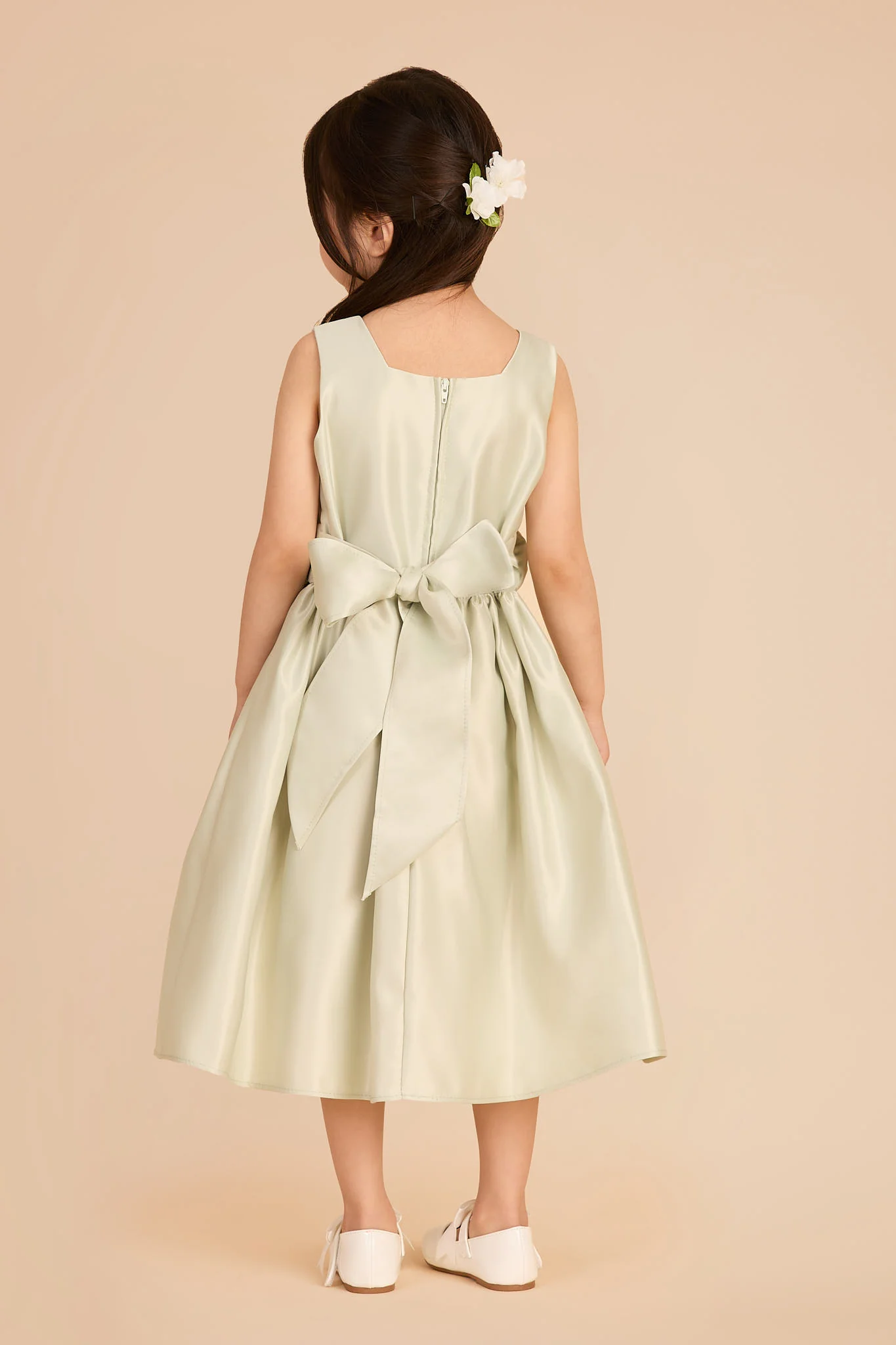 Rose Flower Girl Dress - Sage - Image 3