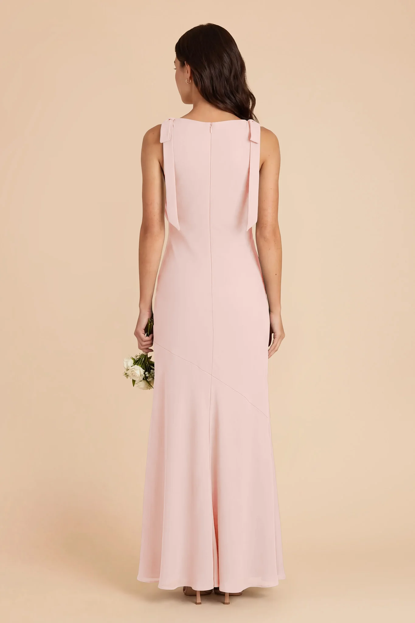 Rosie Chiffon Dress - Blush Pink - Image 4