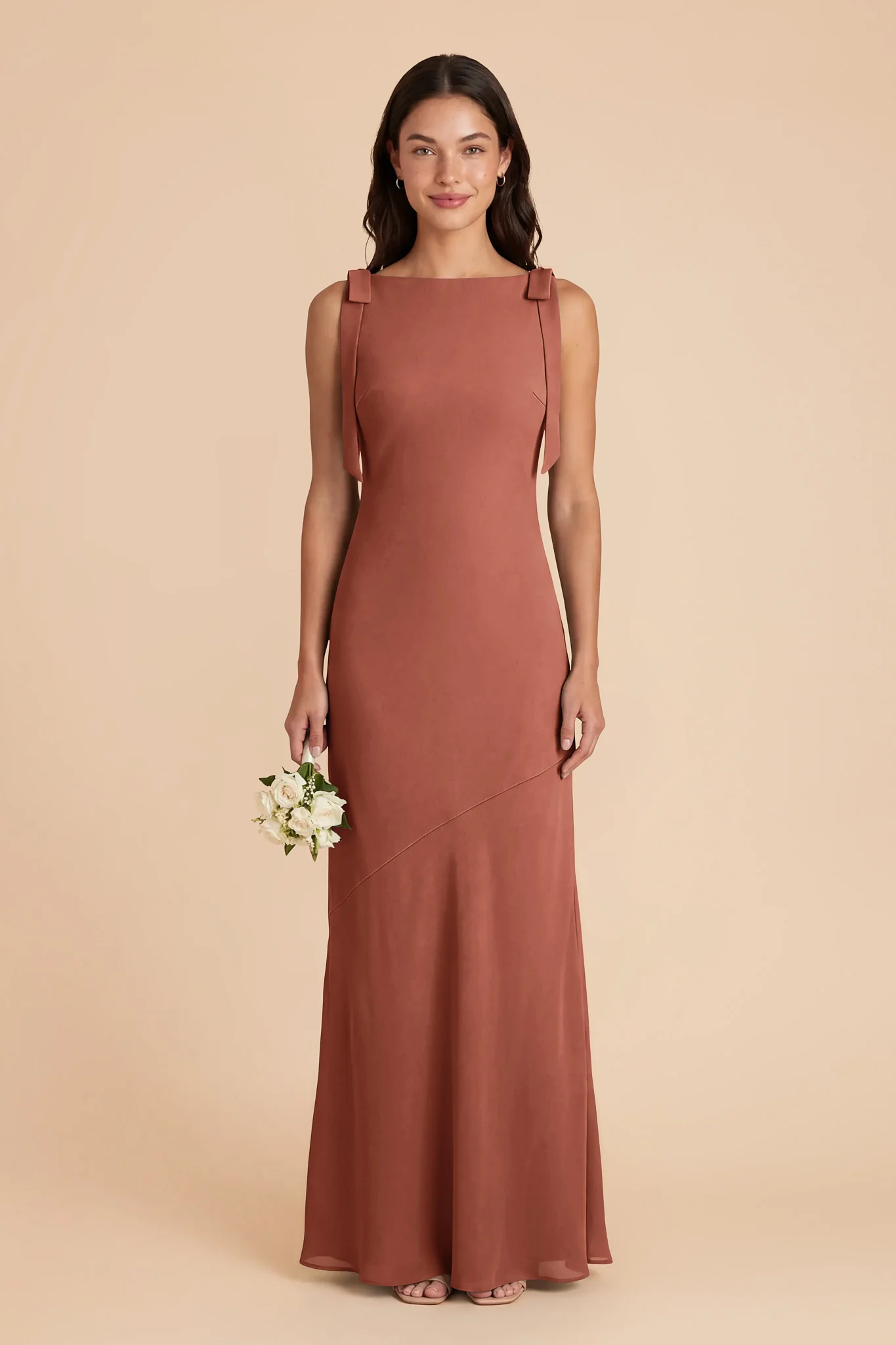 Rosie Chiffon Dress - Desert Rose