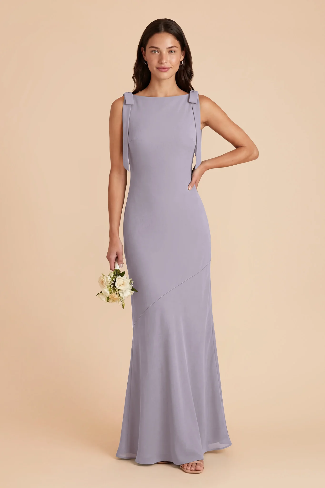 Rosie Chiffon Dress - Dusty Lilac - Image 2