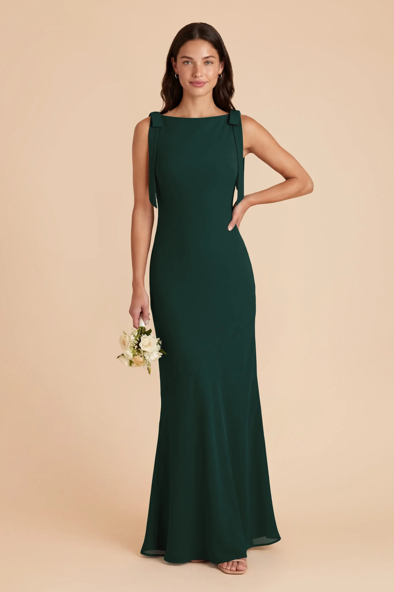 Rosie Chiffon Dress - Emerald - Image 2