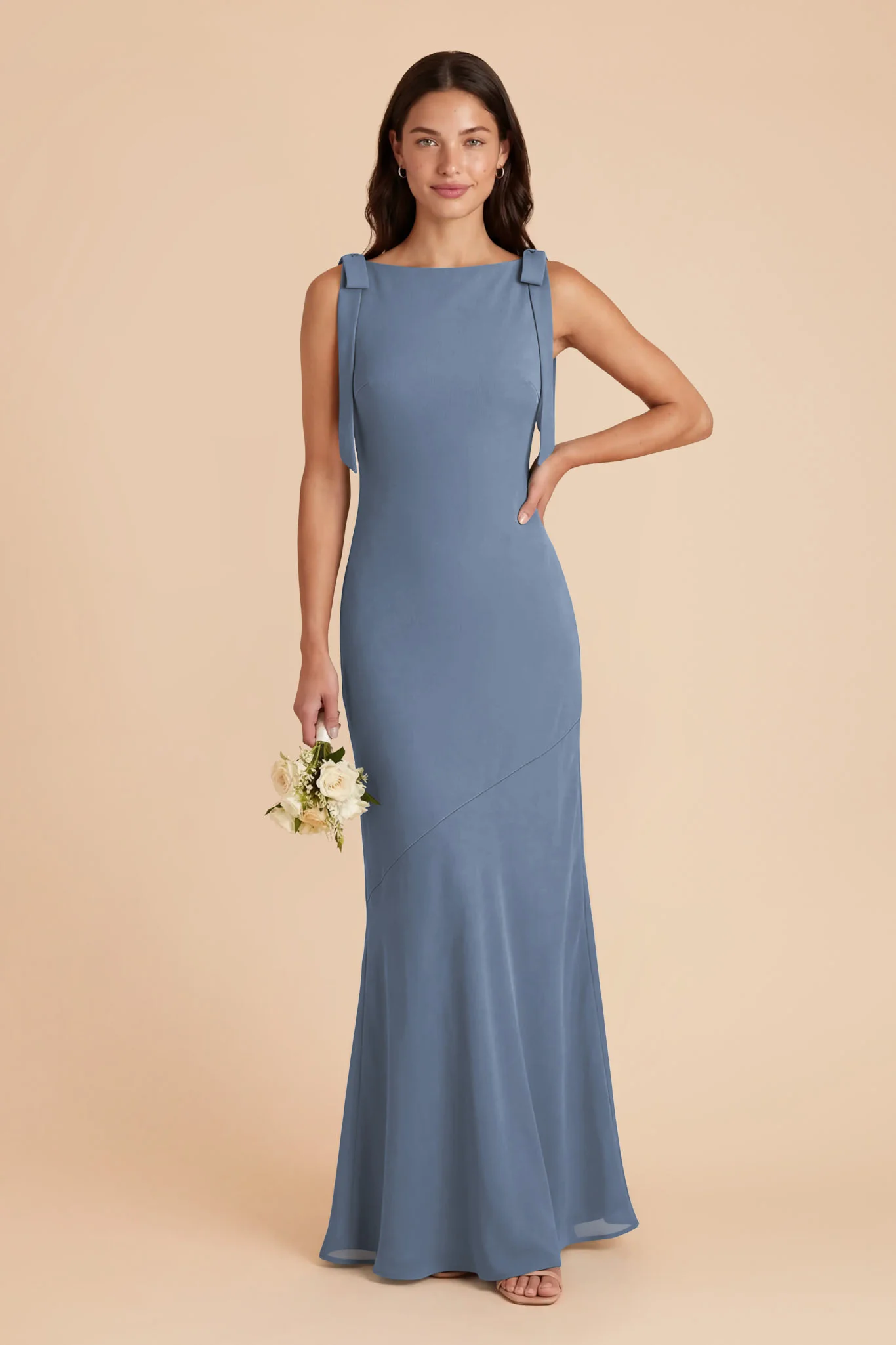 Rosie Chiffon Dress - French Blue - Image 2