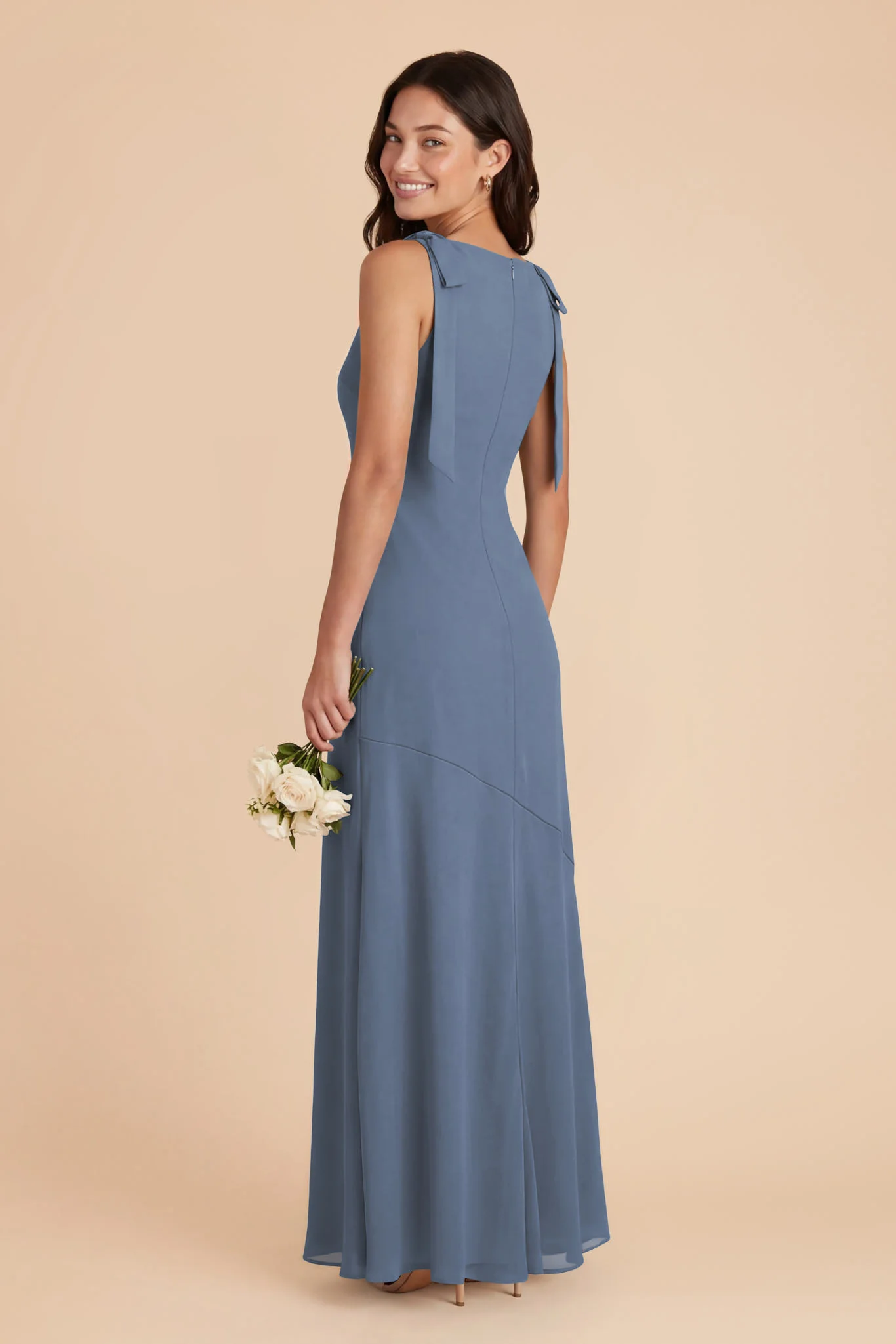 Rosie Chiffon Dress - French Blue - Image 3
