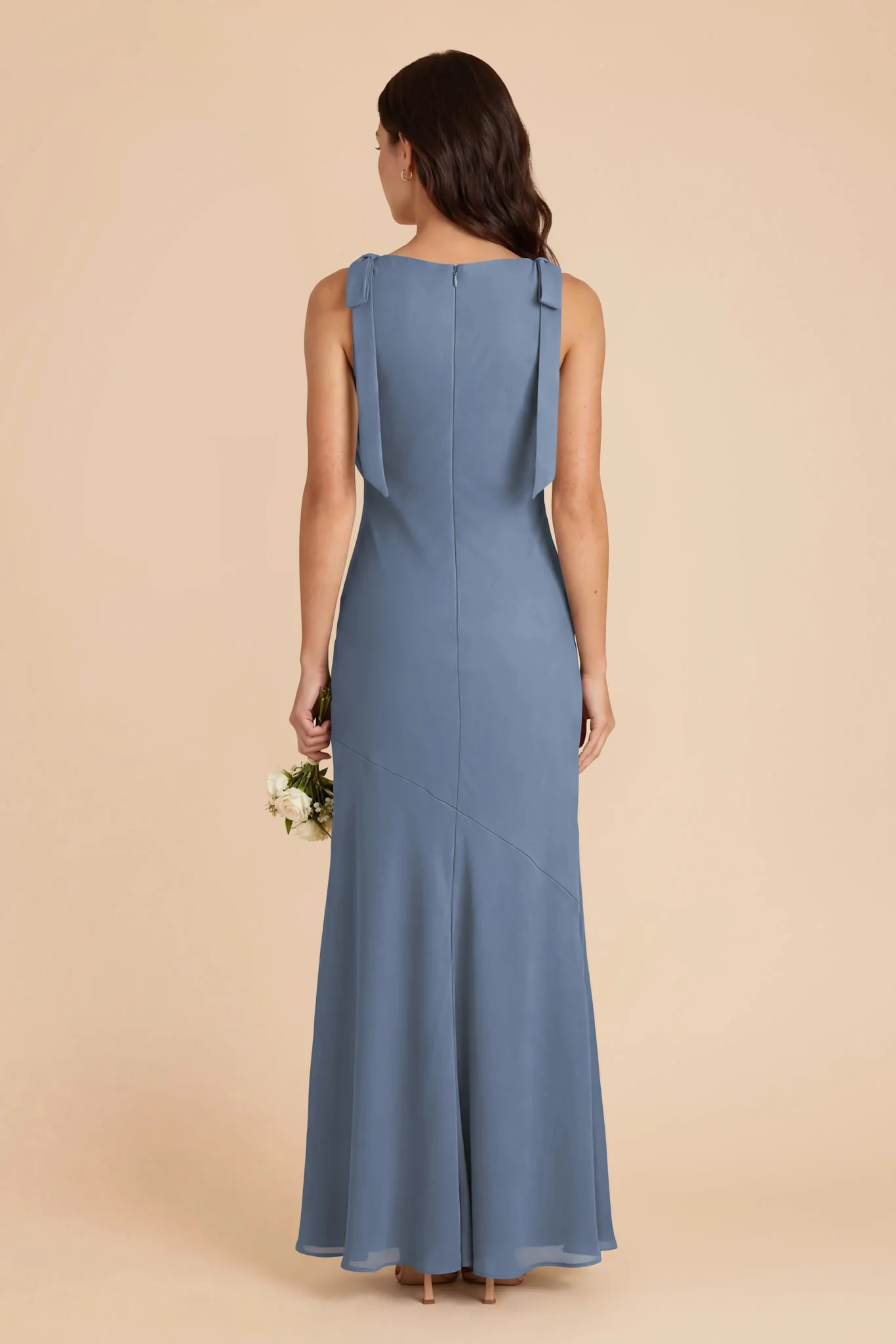 Rosie Chiffon Dress - French Blue - Image 4