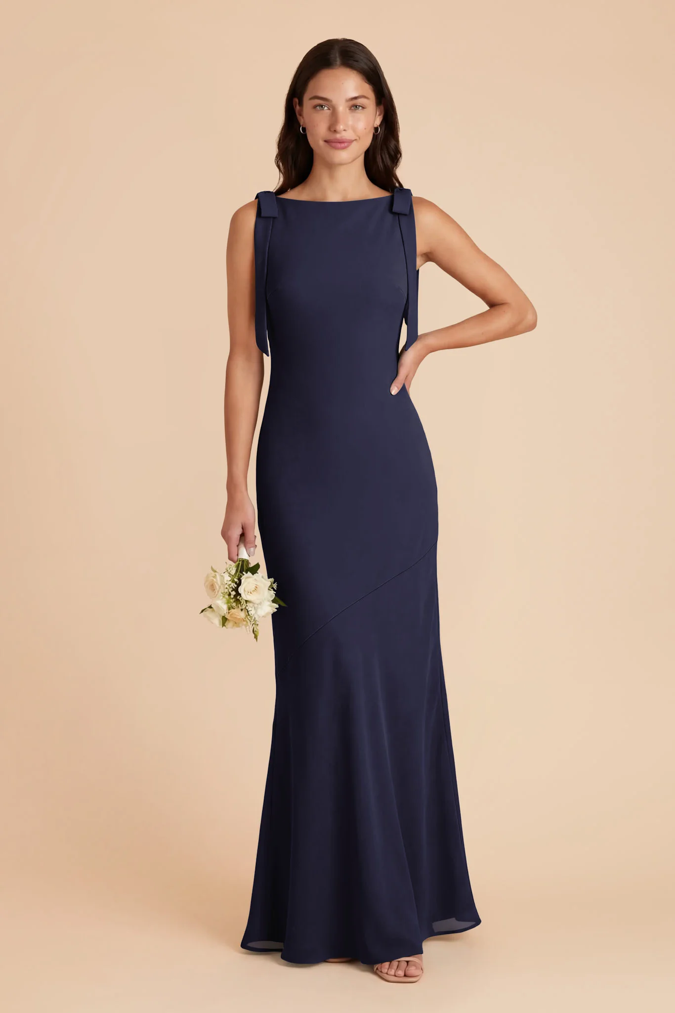 Rosie Chiffon Dress - Navy - Image 2