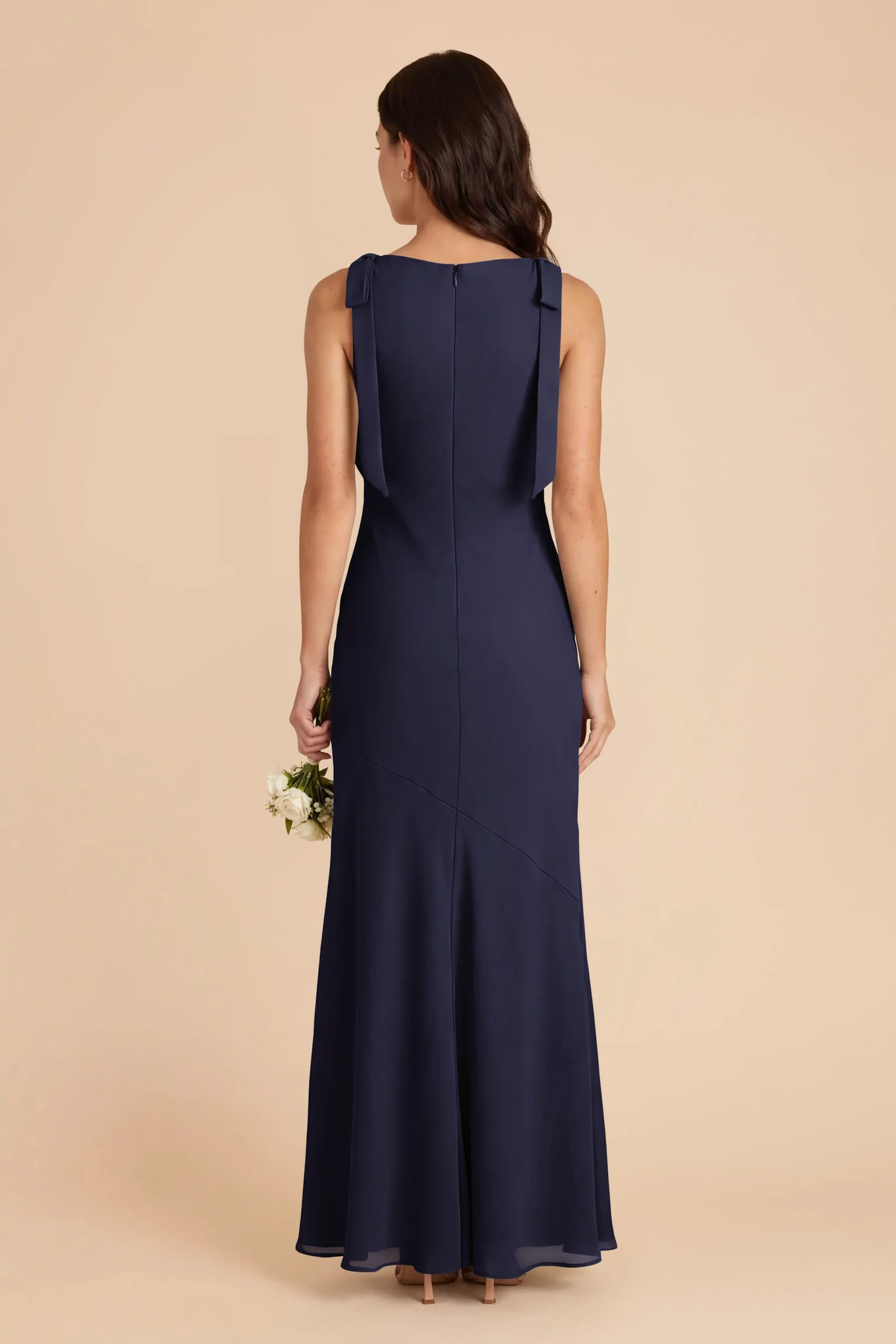 Rosie Chiffon Dress - Navy - Image 4