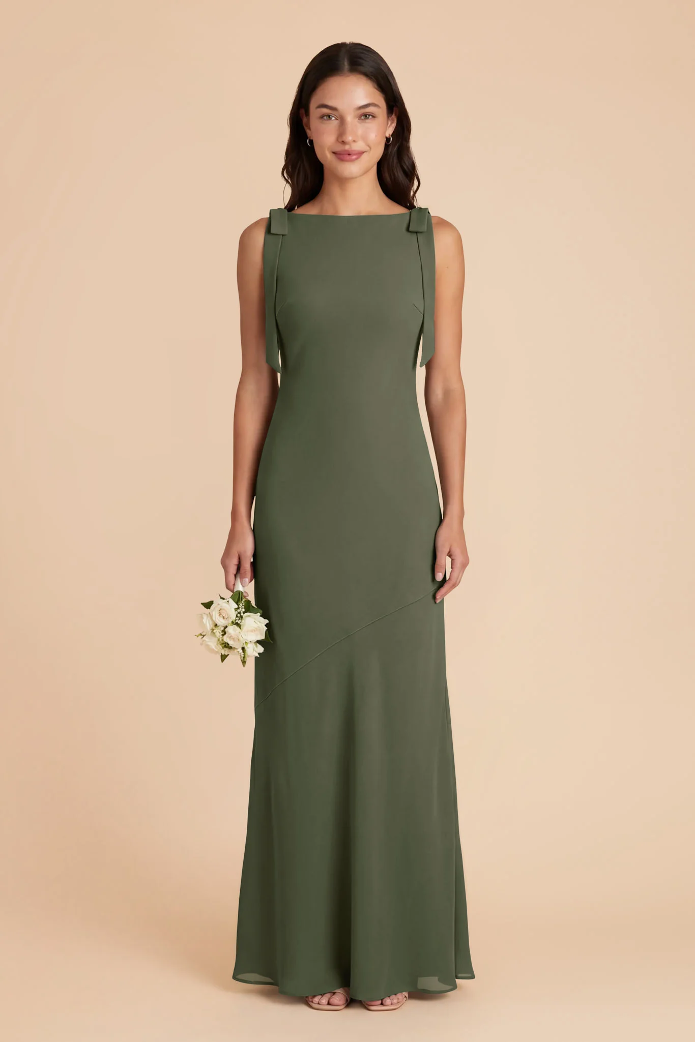 Rosie Chiffon Dress - Olive
