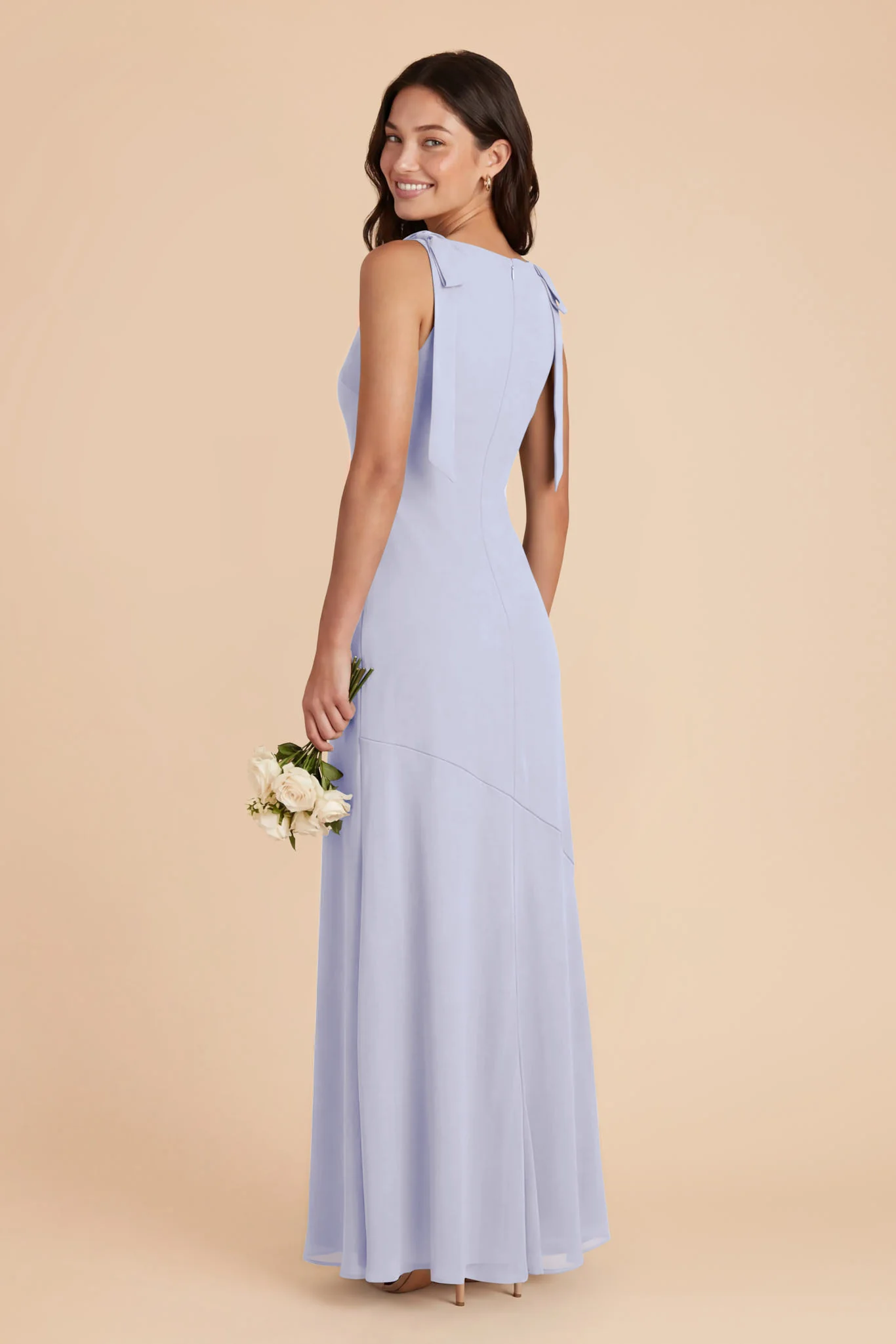 Rosie Chiffon Dress - Periwinkle Blue - Image 3