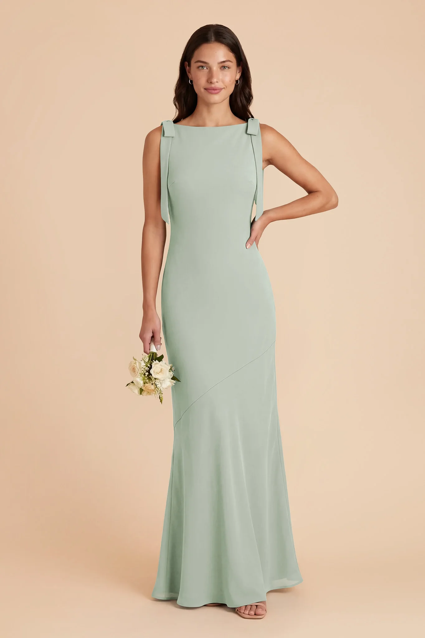 Rosie Chiffon Dress - Sage - Image 2