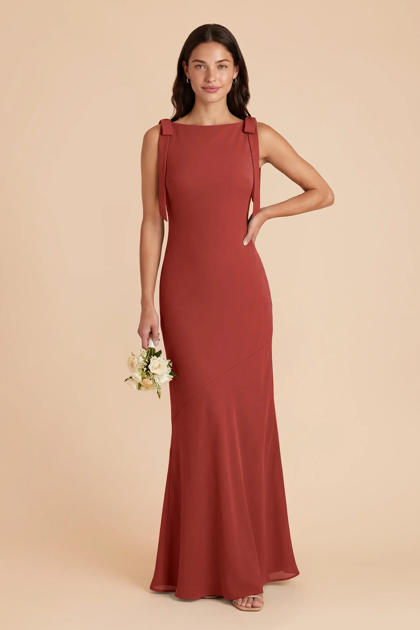 Rosie Chiffon Dress - Spice - Image 2