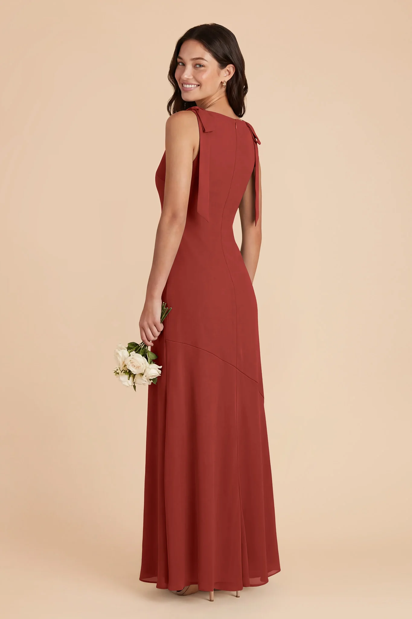 Rosie Chiffon Dress - Spice - Image 3