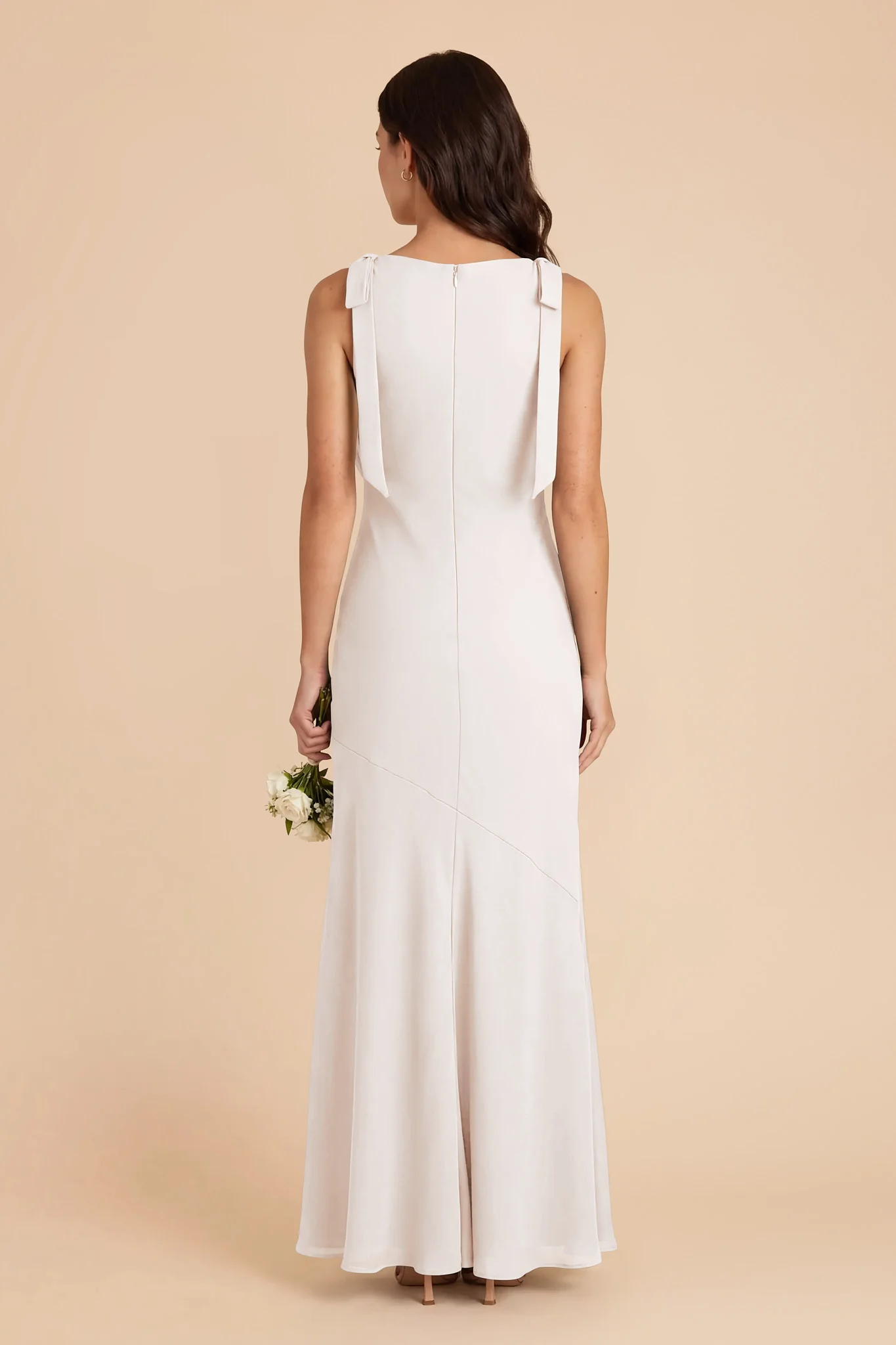 Rosie Chiffon Dress - White - Image 4