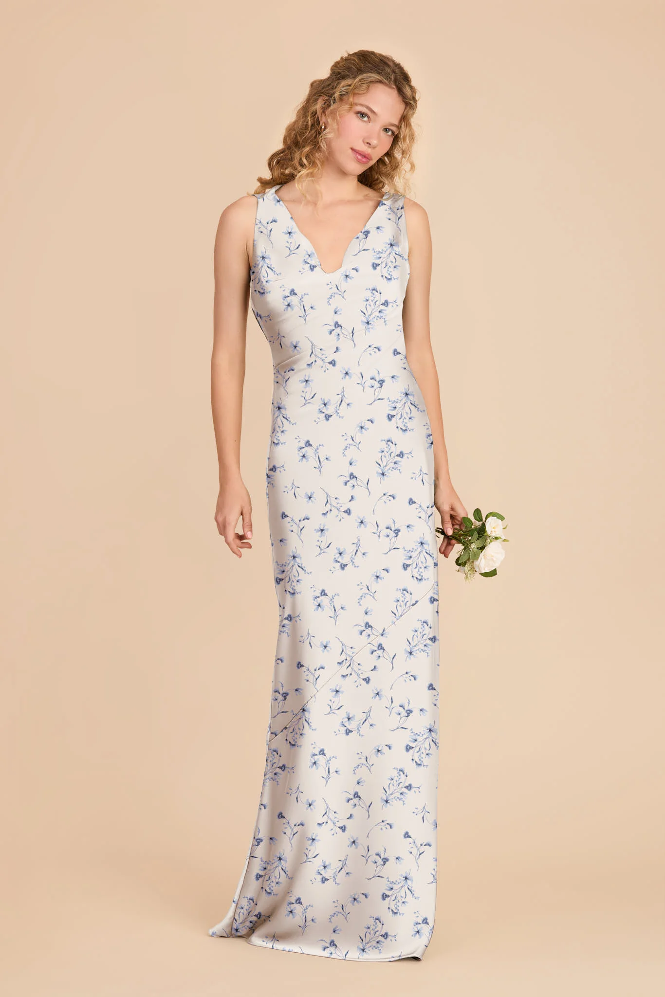 Rylie Matte Satin Dress - Blue Le Fleur - Image 2