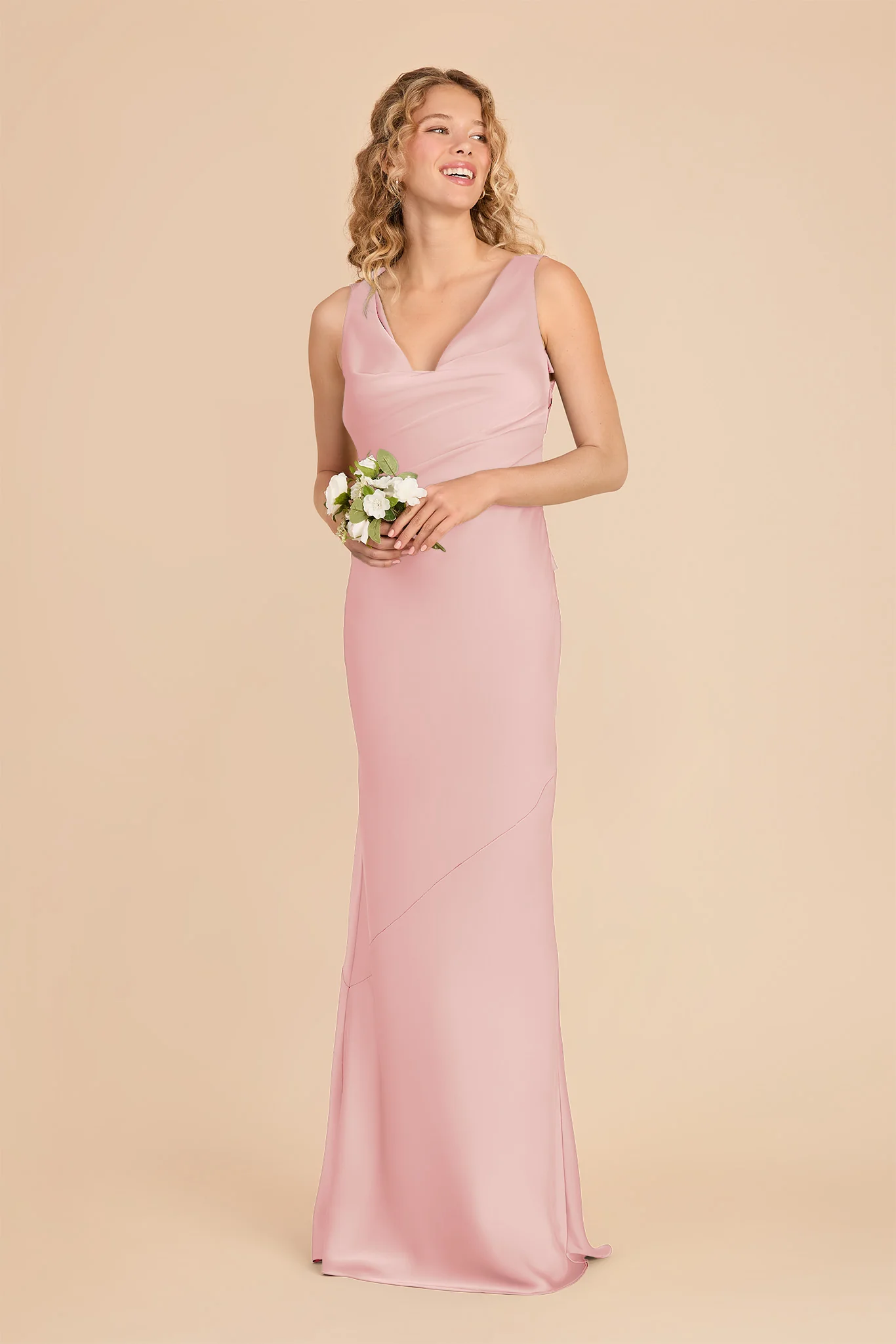 Rylie Matte Satin Dress - Fondant Pink - Image 3