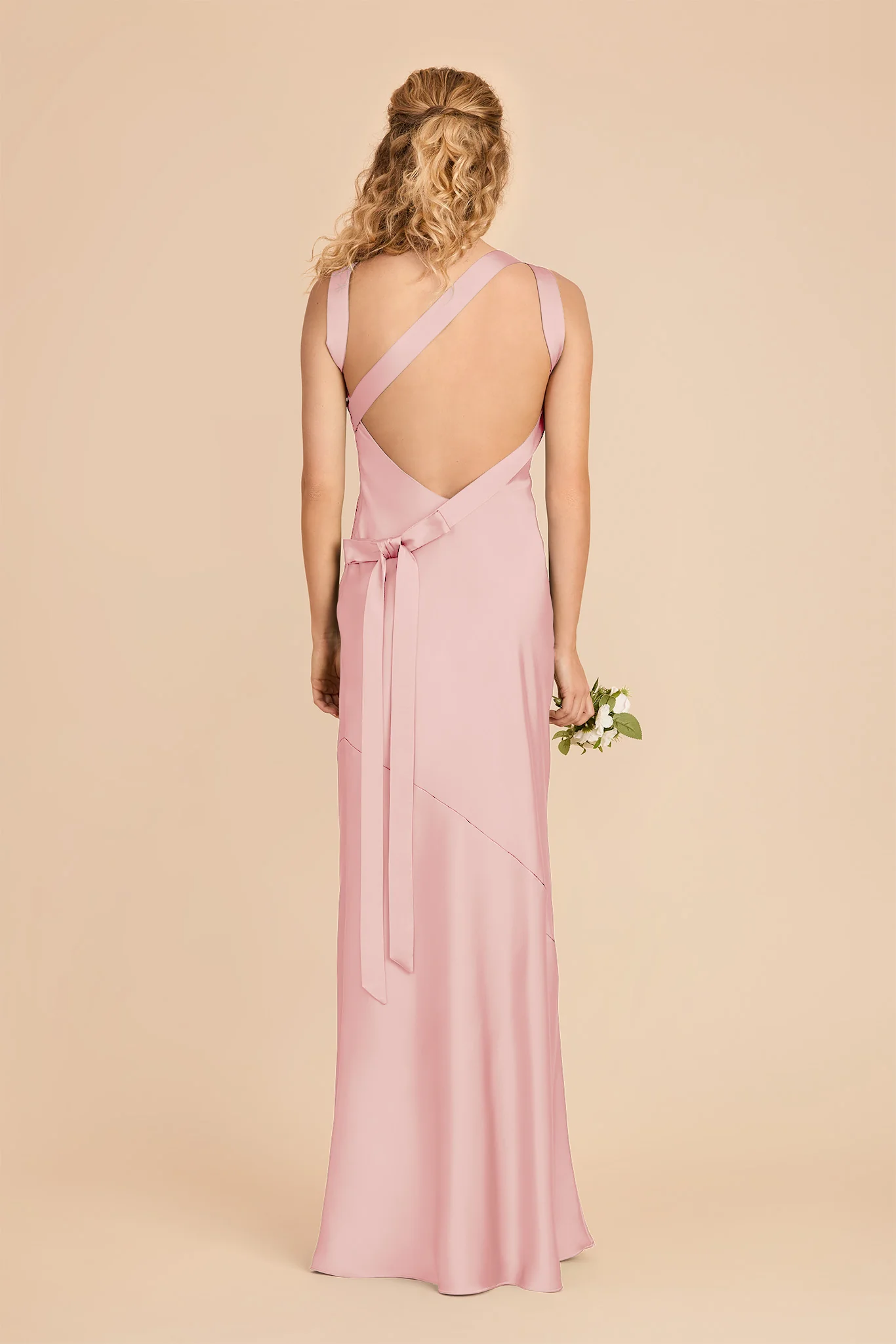 Rylie Matte Satin Dress - Fondant Pink - Image 4