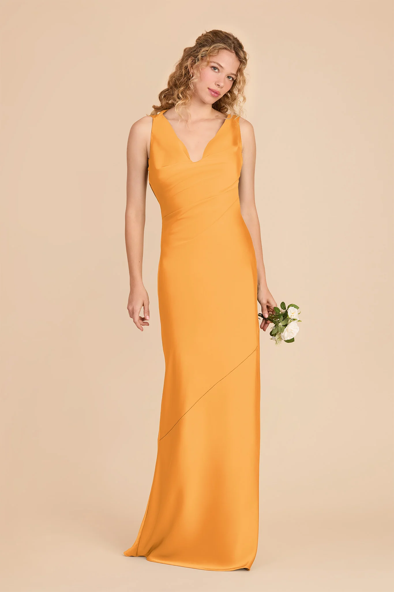 Rylie Matte Satin Dress - Mango - Image 2
