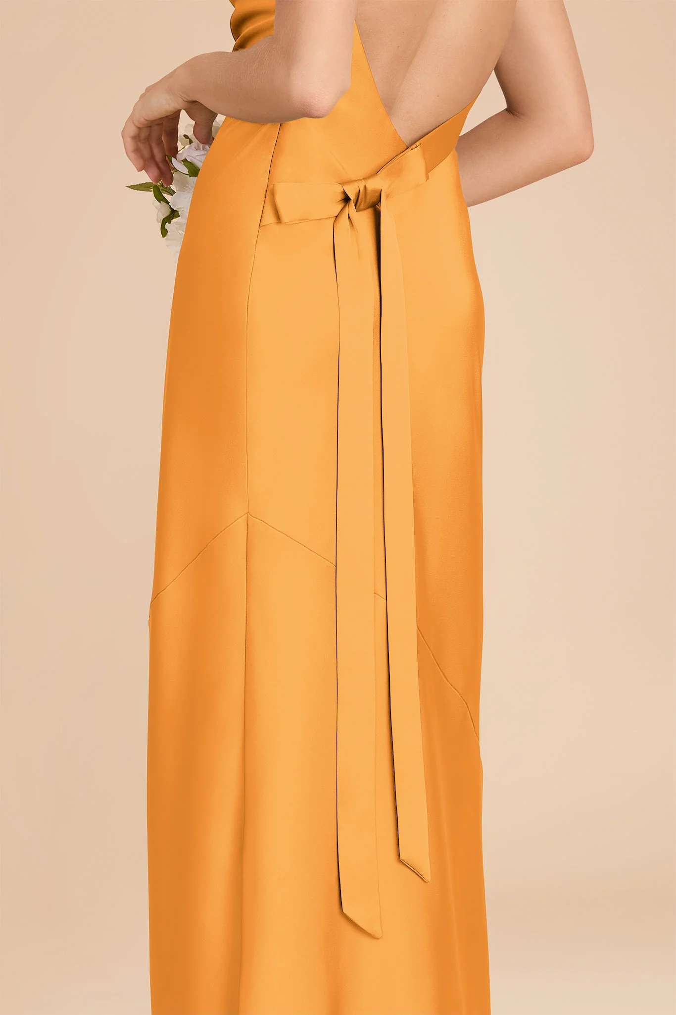 Rylie Matte Satin Dress - Mango - Image 6