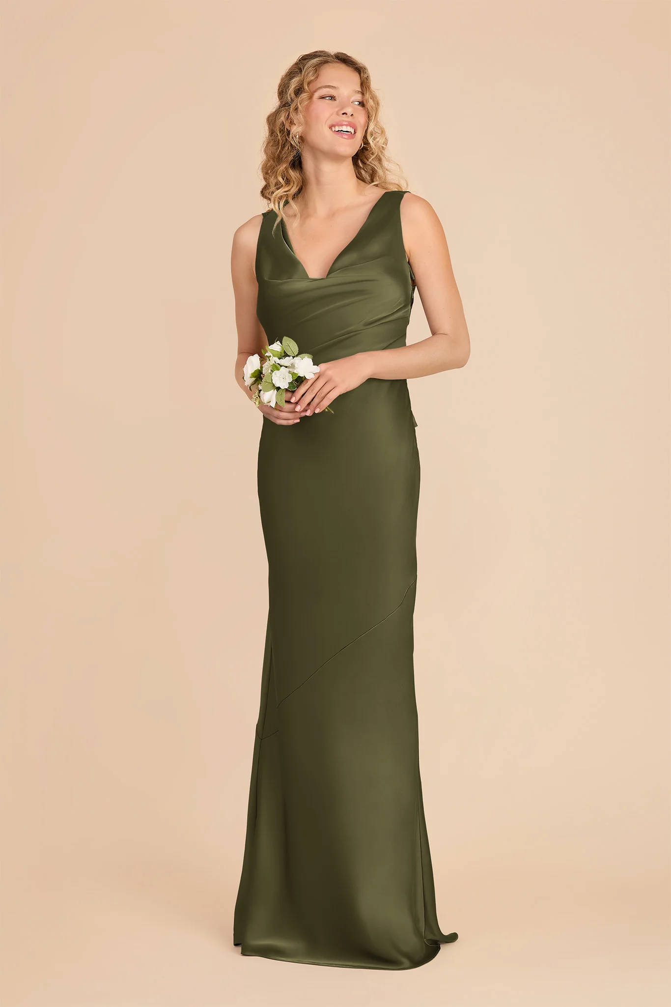 Rylie Matte Satin Dress - Martini - Image 3