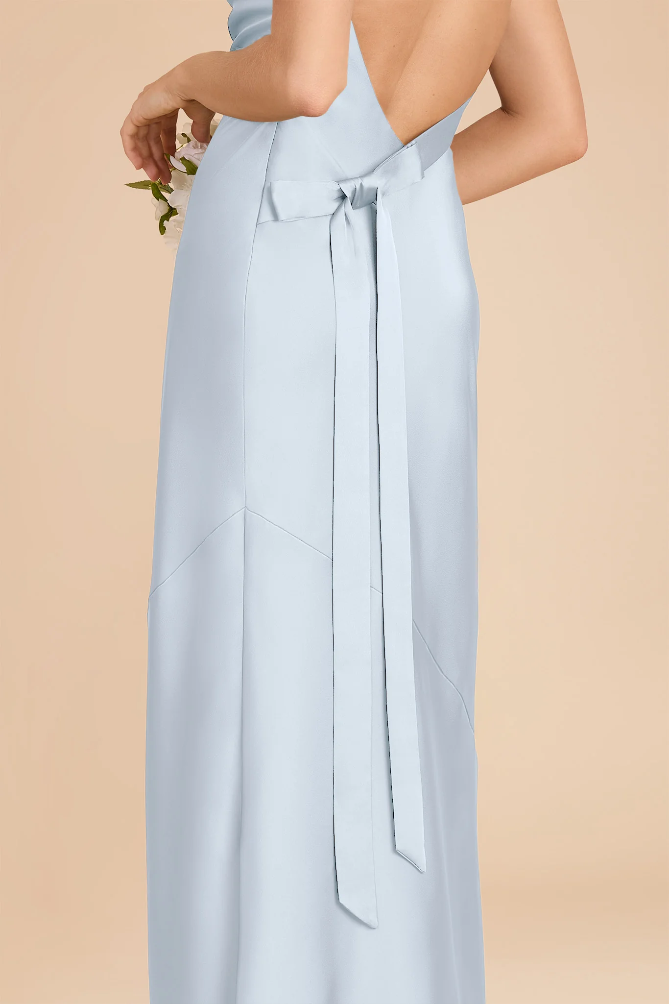Rylie Matte Satin Dress - Mist Blue - Image 6