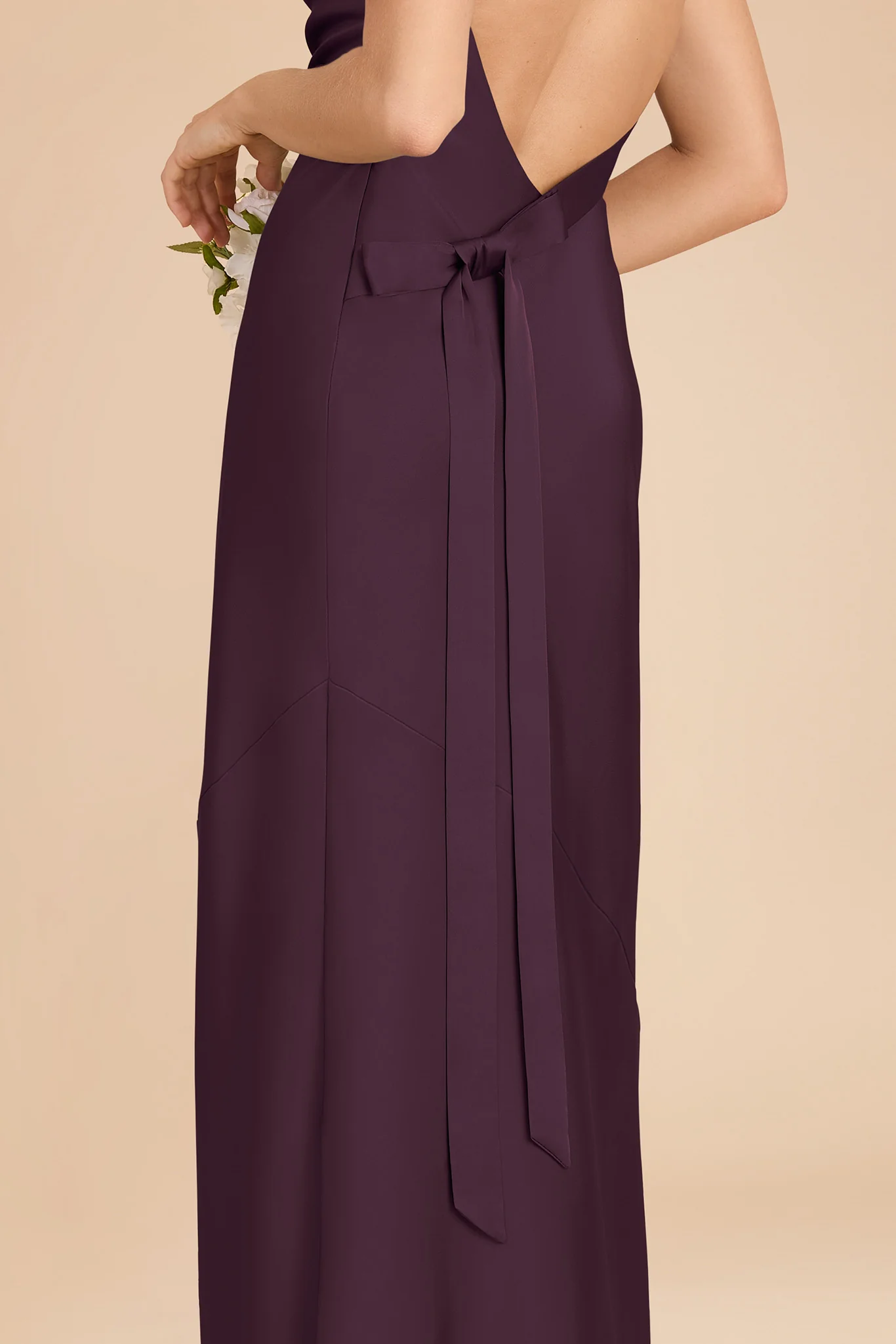 Rylie Matte Satin Dress - Plum - Image 6