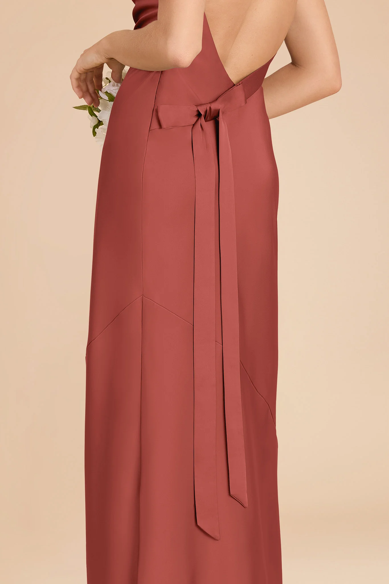 Rylie Matte Satin Dress - Spice - Image 6