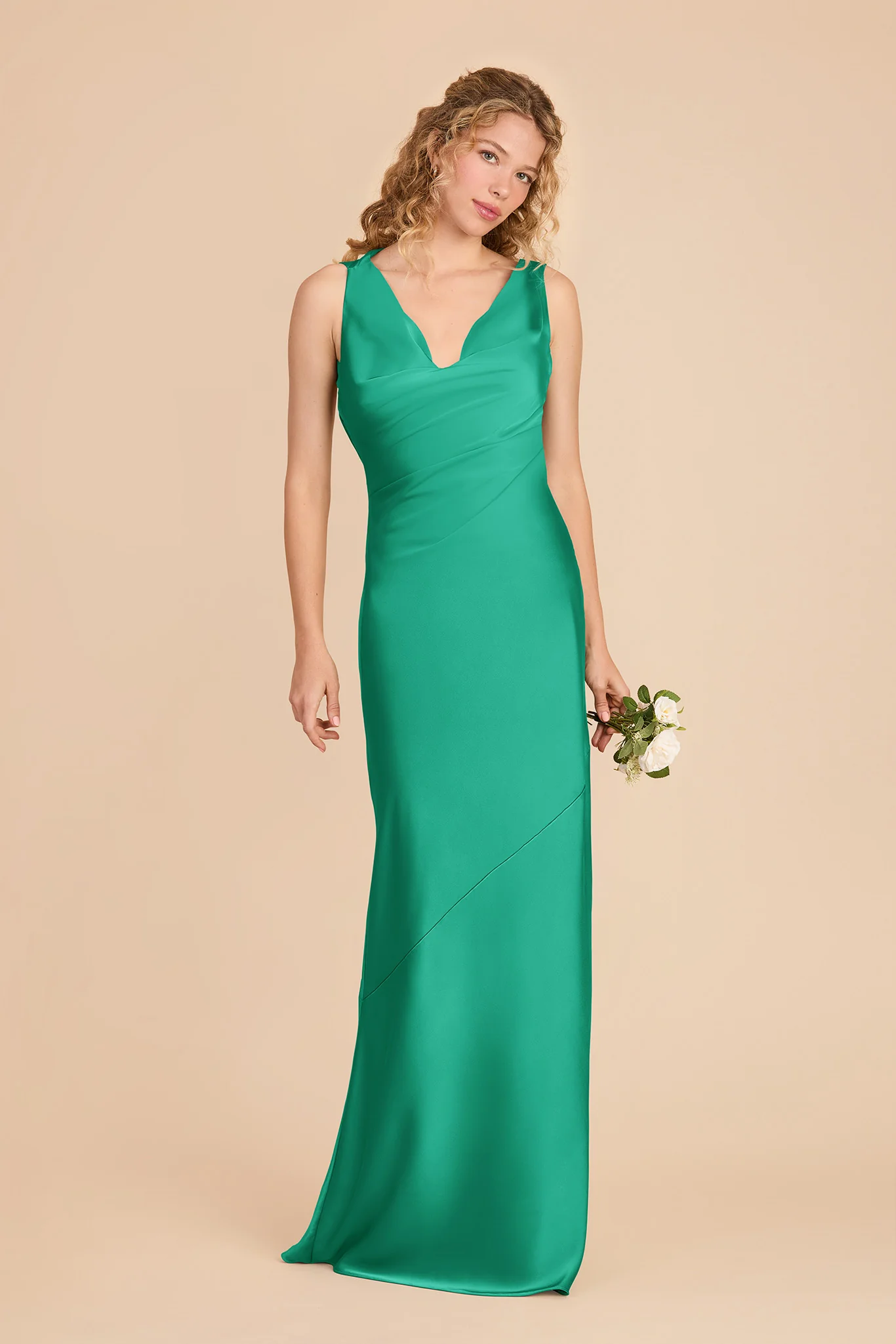 Rylie Matte Satin Dress - Turquoise - Image 2