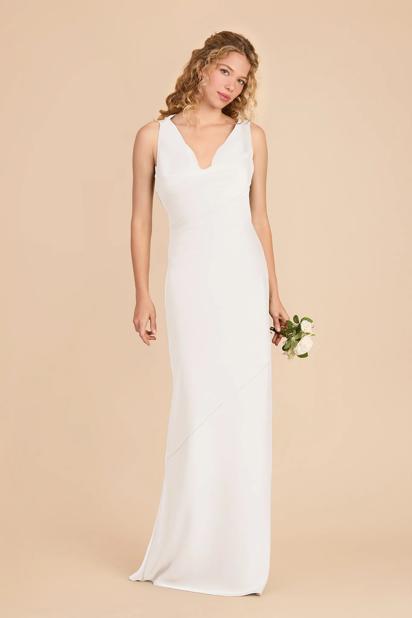 Rylie Matte Satin Dress - White - Image 2